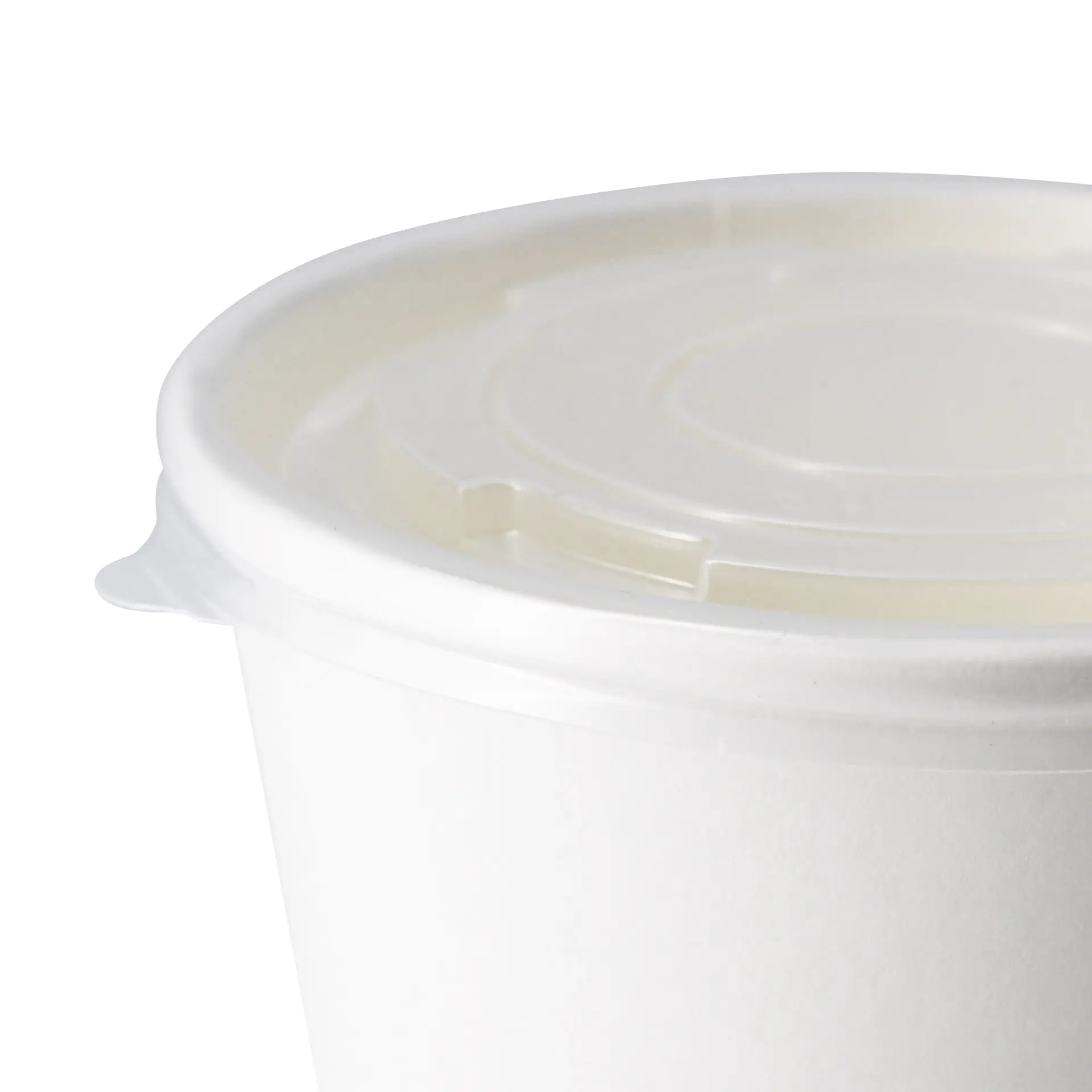 Platte deksel voor universele beker 300 / 400 ml, PP, Ø 115 mm dfc026641-pp-flachdeckel-115-mm-geschlossen-f-universal-becher-4