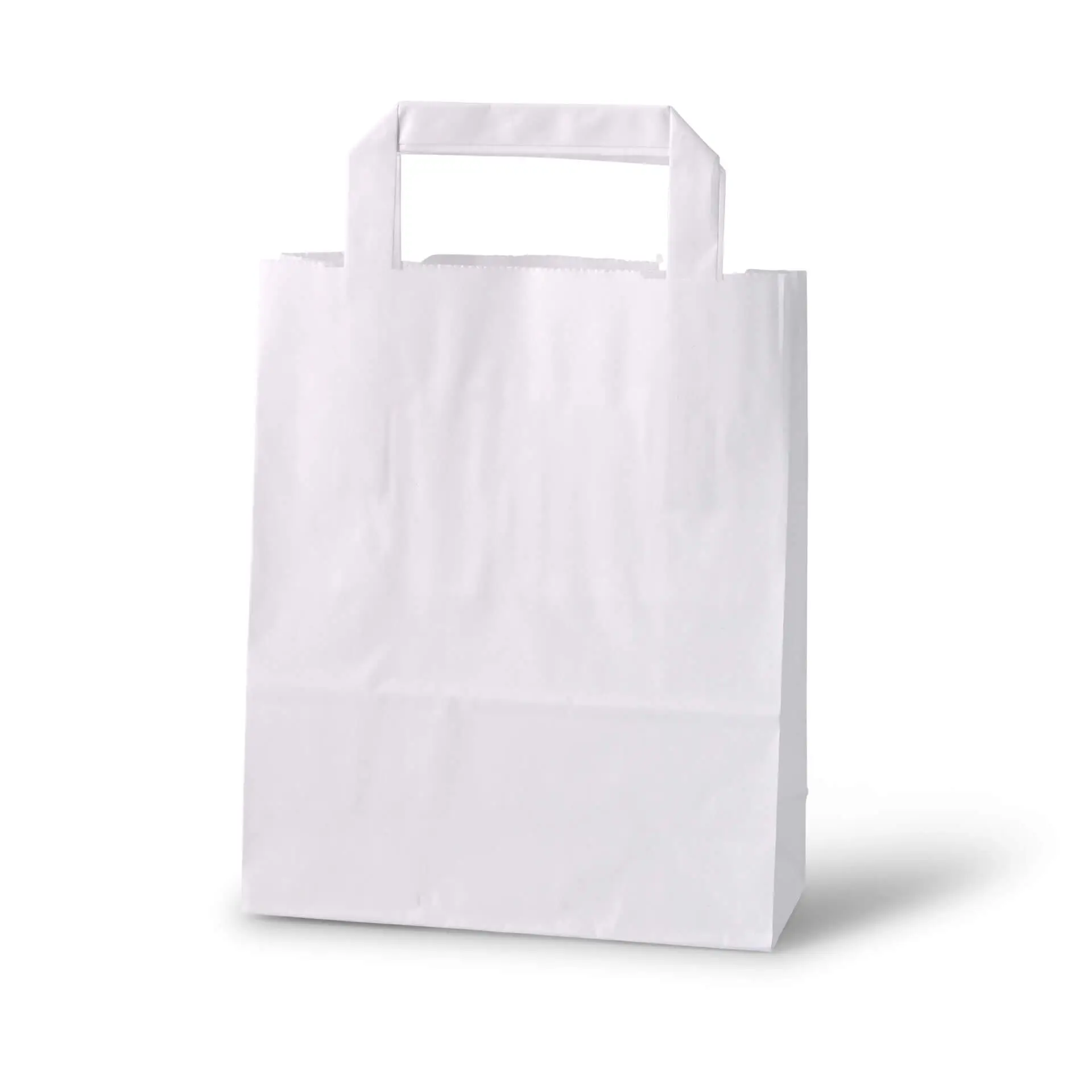 Papieren draagtassen van kraftpapier S, 18 x 8 x 22 cm, wit