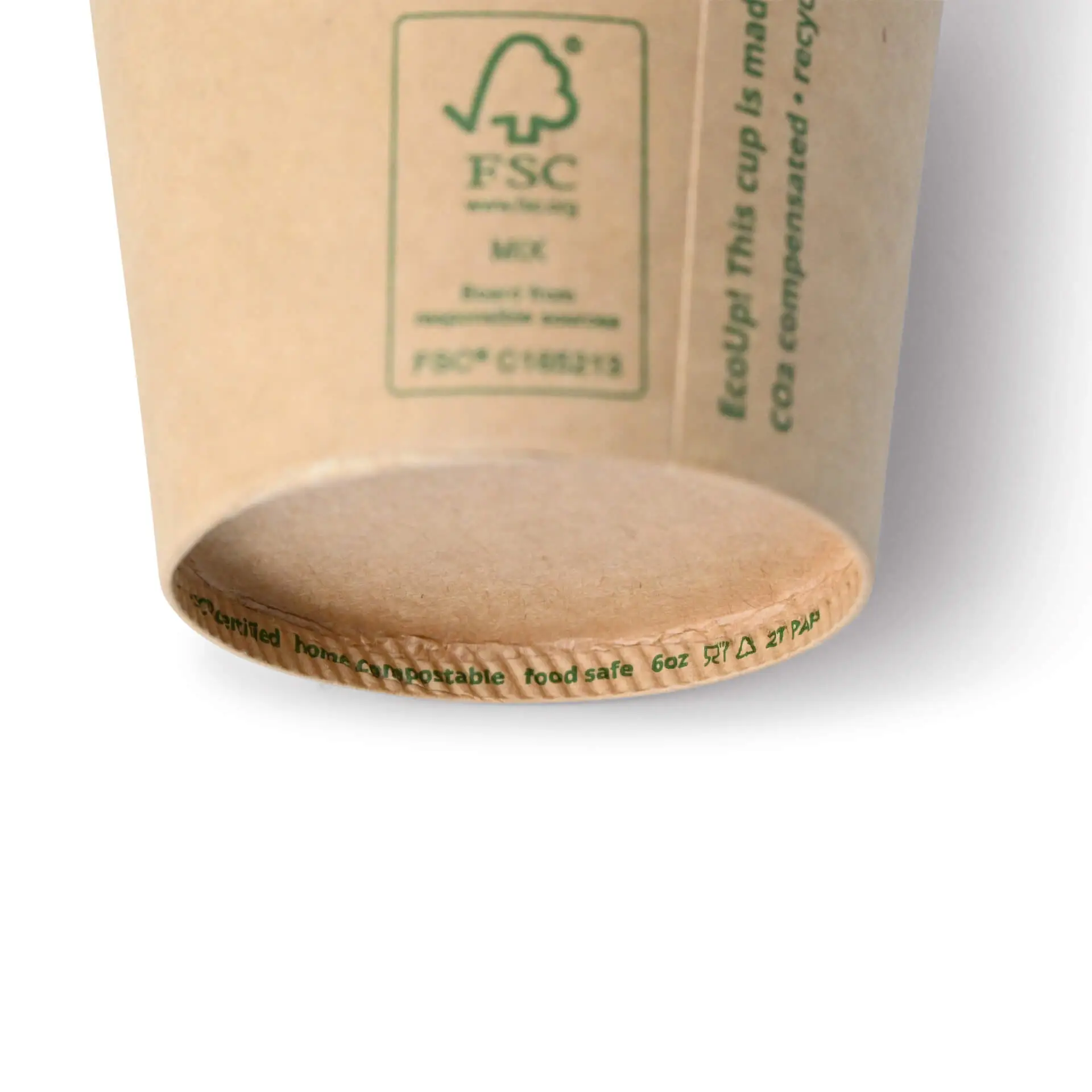Kartonnen bekers (gecoat) 150 ml / 6 oz, Ø 80 mm, bruin Kartonnen bekers (gecoat) 150 ml / 6 oz, Ø 80 mm, bruin