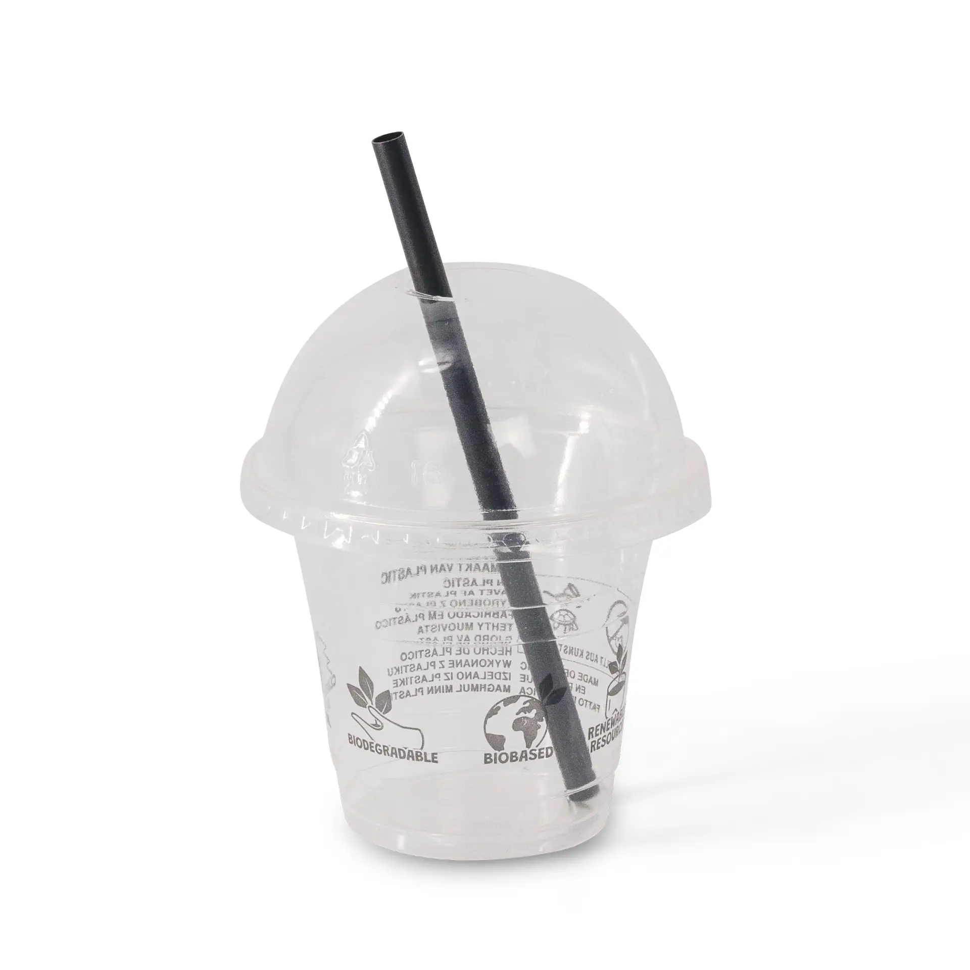 Cocktailrietjes 15 cm, Ø 0,7 cm, zwart, herbruikbaar