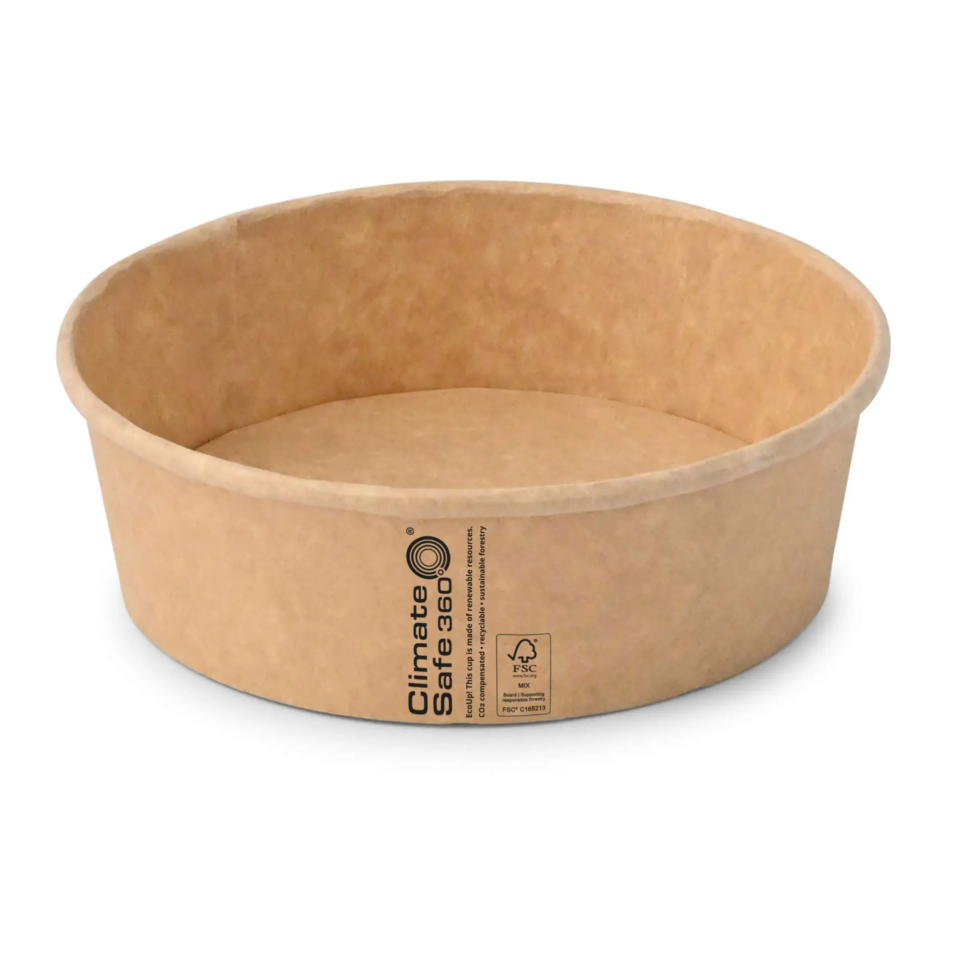Kartonnen schalen (gecoat) / Bowl, 400 ml, Ø 150 mm, bruin, rond (650 ml maximale inhoud)