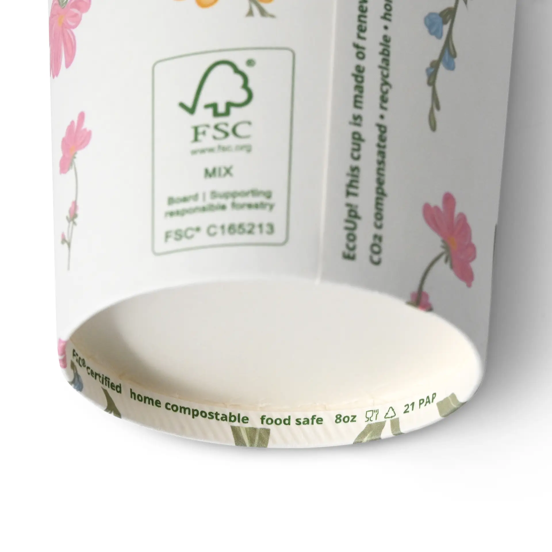 Bedrukte kartonnen beker "Lente" 200 ml / 8 oz, Ø 80 mm, wit dhd04556-pappbecher-bedruckt-fruehling-200-ml-8-oz-80-mm-weiss-3