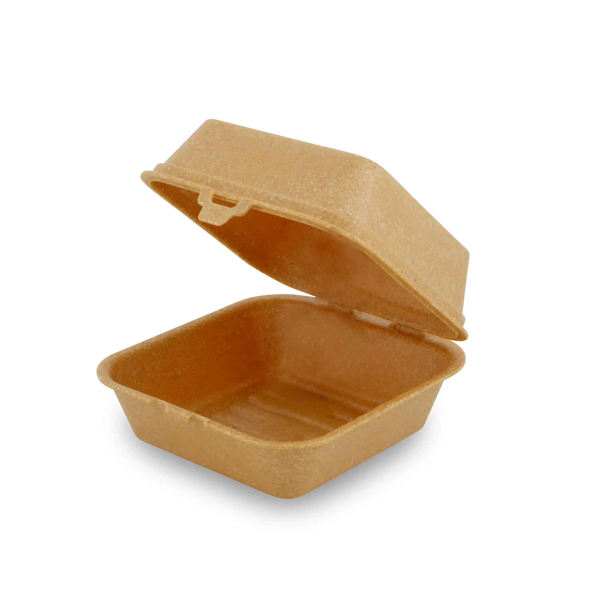 Herbruikbare burger-boxen "merways Box" 16 x 15 x 8,5 cm, karamel / bruin Herbruikbare burger-boxen "merways Box" 16 x 15 x 8,5 cm, karamel / bruin