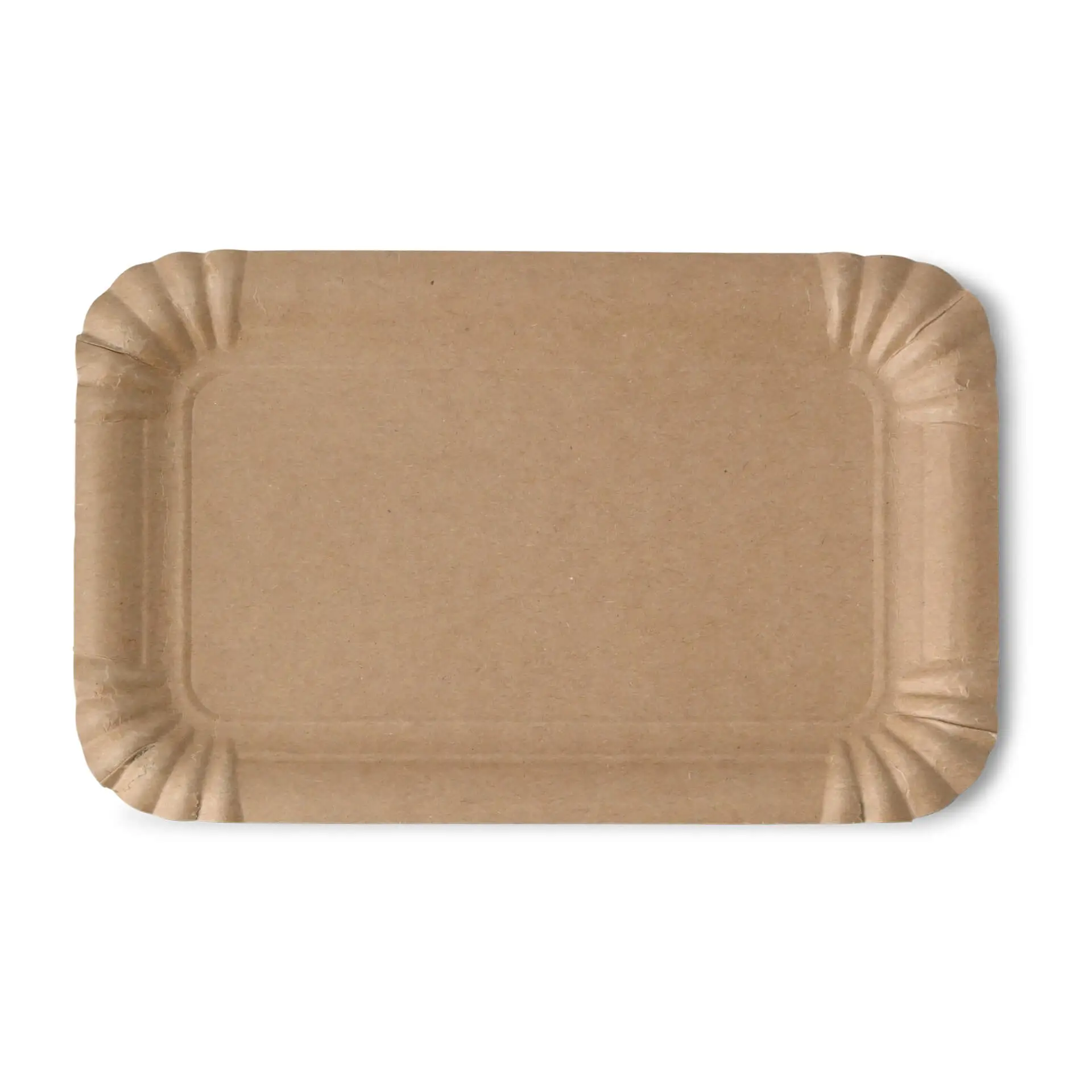 Papieren bordjes 13 x 20 cm, bruin, rechthoekig dtw06012-pappteller-13-x-20-cm-braun-rechteckig-1