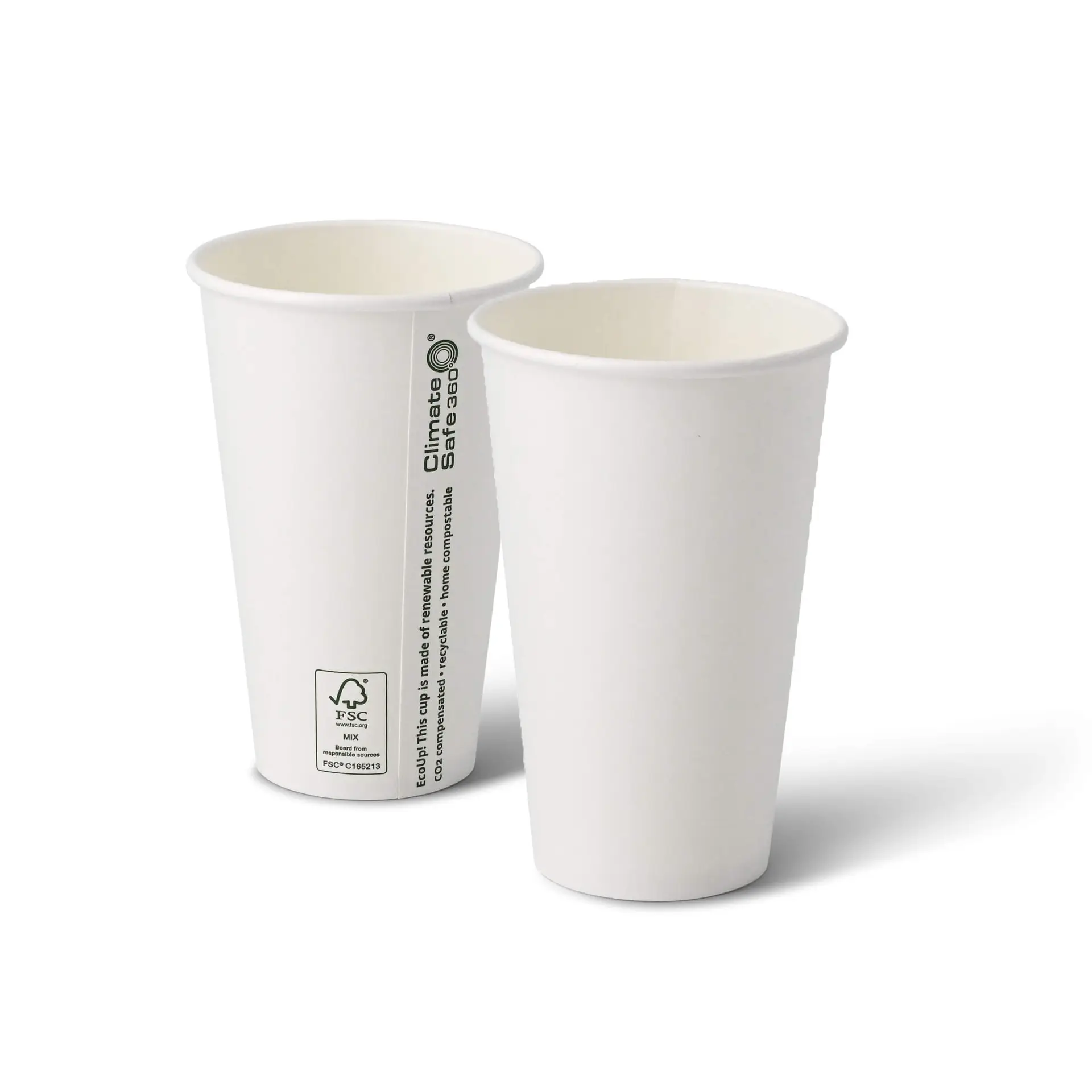 Kartonnen beker 400 ml / 16 oz, Ø 90 mm, wit