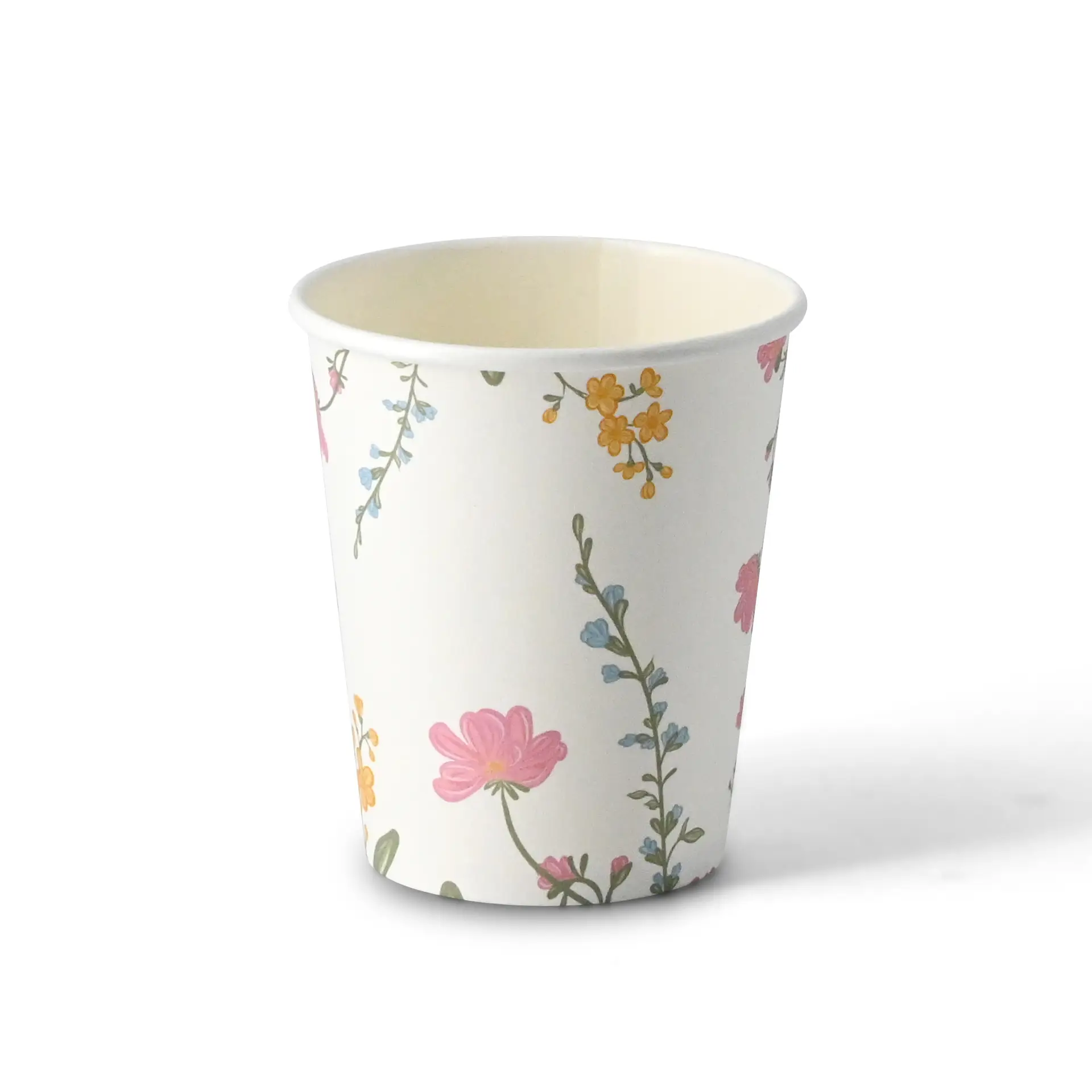 Bedrukte kartonnen beker "Lente" 200 ml / 8 oz, Ø 80 mm, wit dhd04556-pappbecher-bedruckt-fruehling-200-ml-8-oz-80-mm-weiss-1