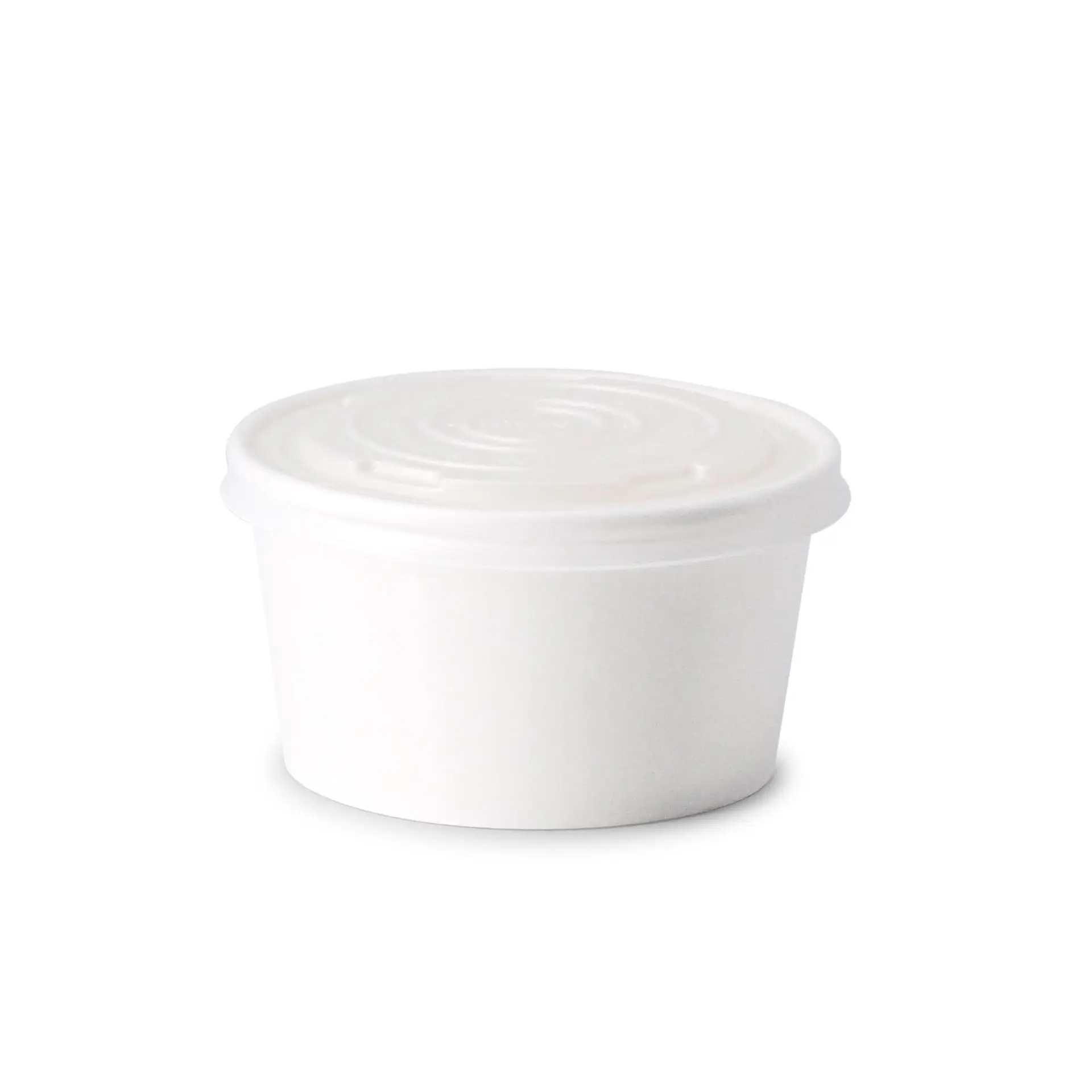 Bio Platte deksel universele beker 300/400ml, CPLA dfc036701-cpla-flachdeckel-115-mm-weiss-f-universal-becher-3