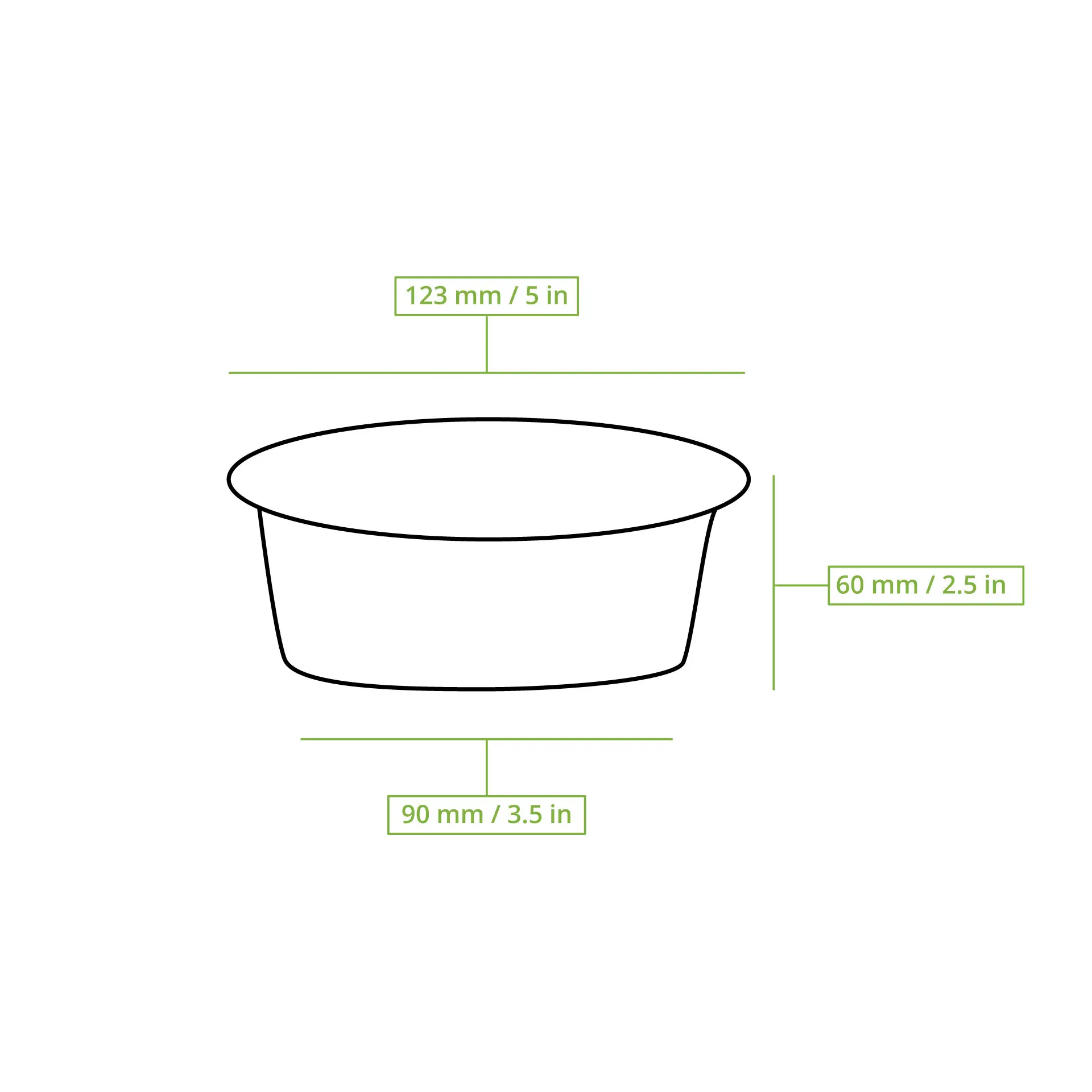 rPET deli-beker 325 ml, Ø 123 mm, rond rPET deli-beker 325 ml, Ø 123 mm, rond