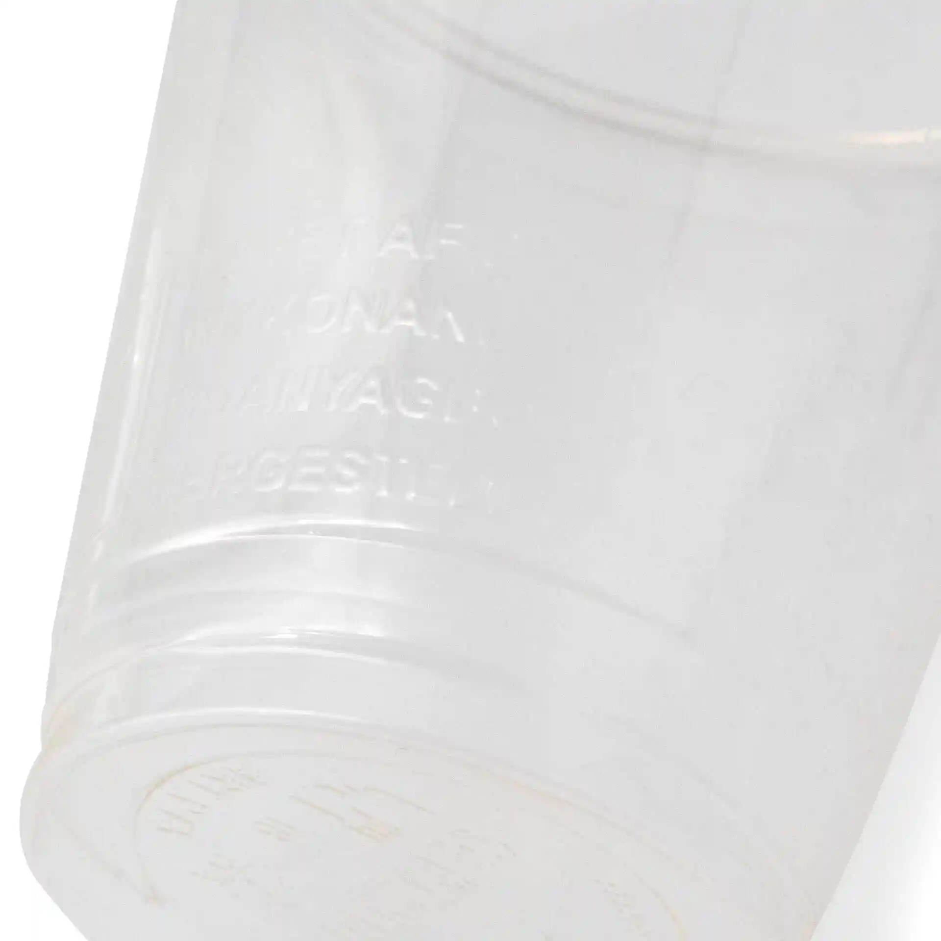 Transparante 12 oz beker van PLA, met een diameter van 95 mm en een hoogte van 106 mm.