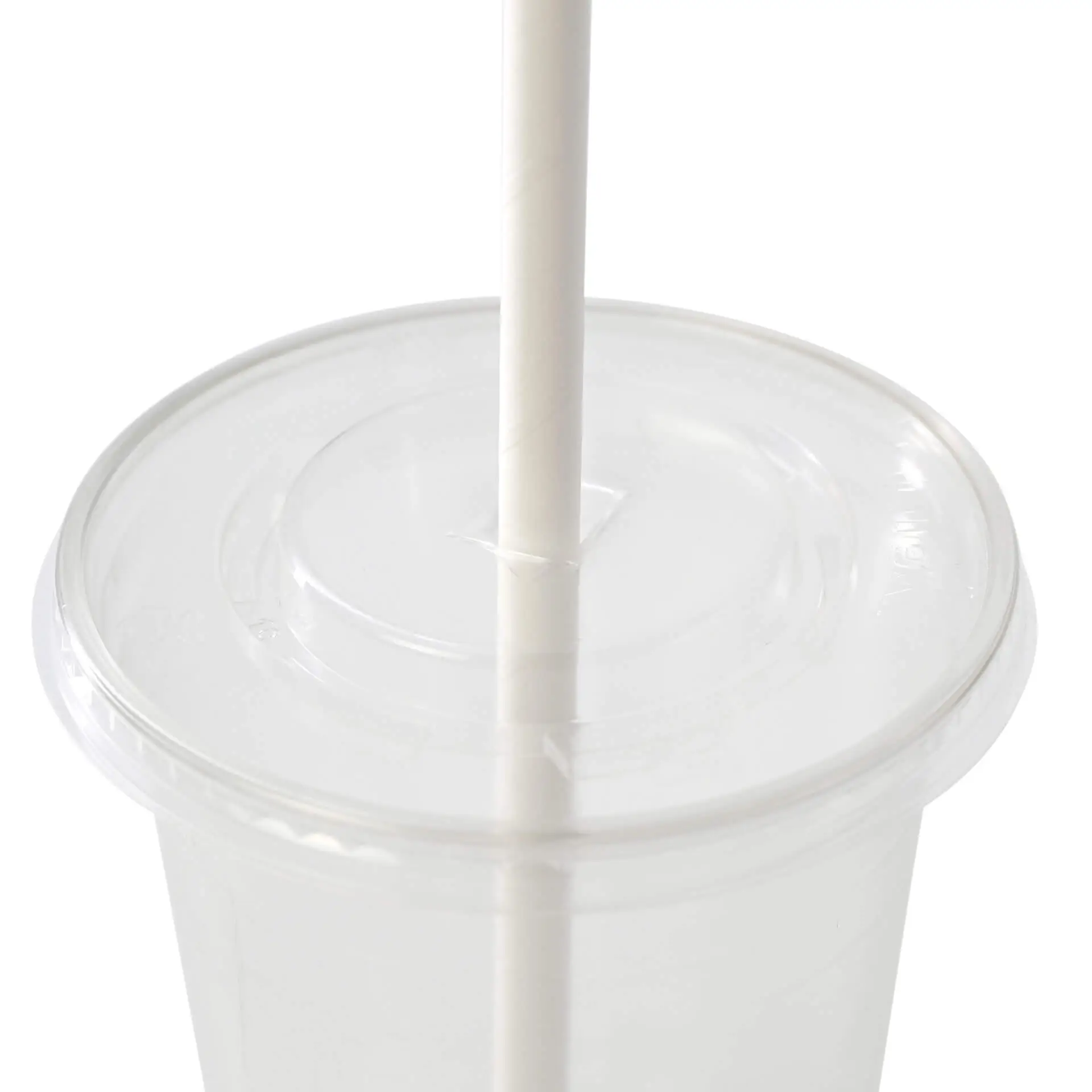Papieren jumbo drinkrietjes 23 cm, Ø 0,8 cm, wit