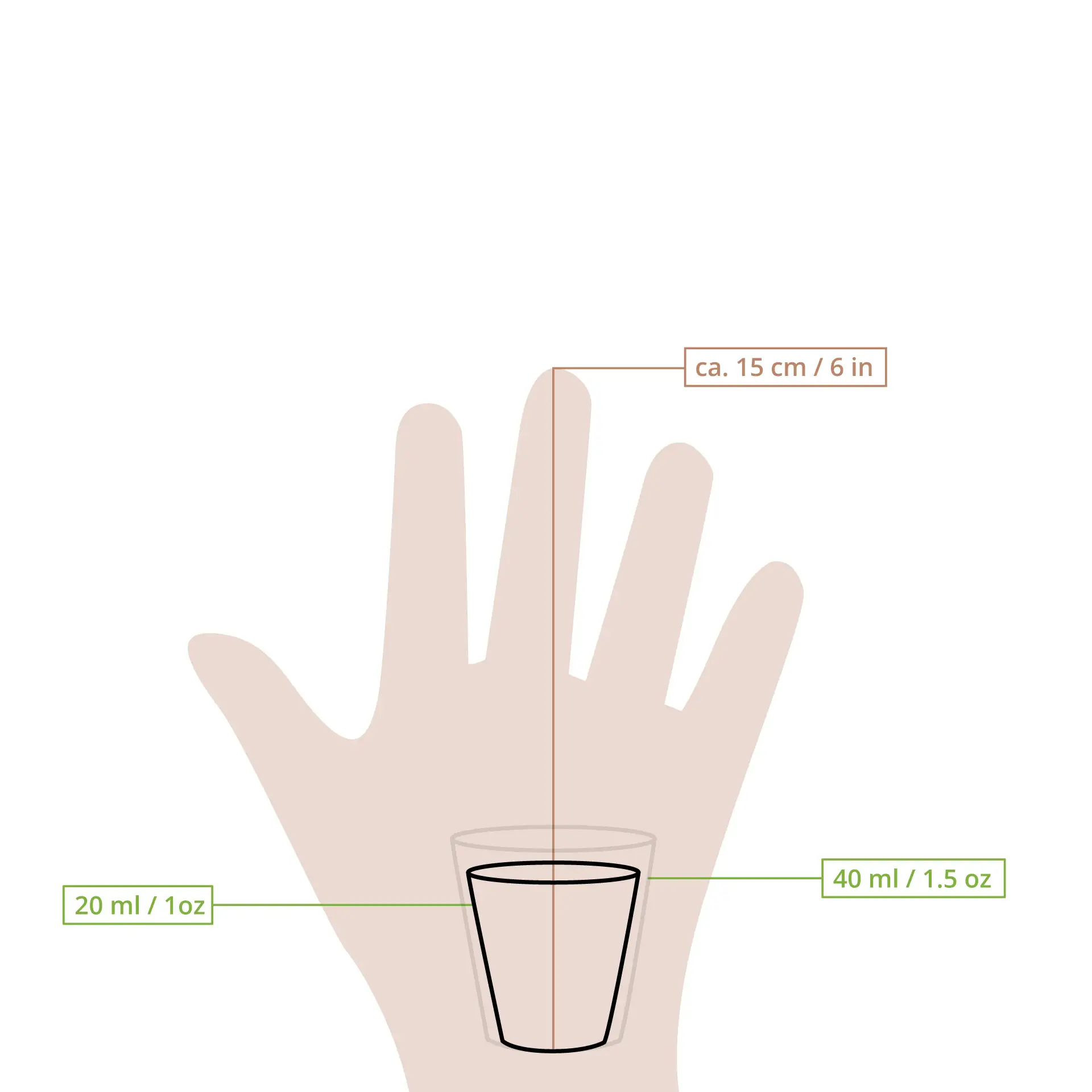 Shotbekers van papier, 20 ml / 1 oz, wit