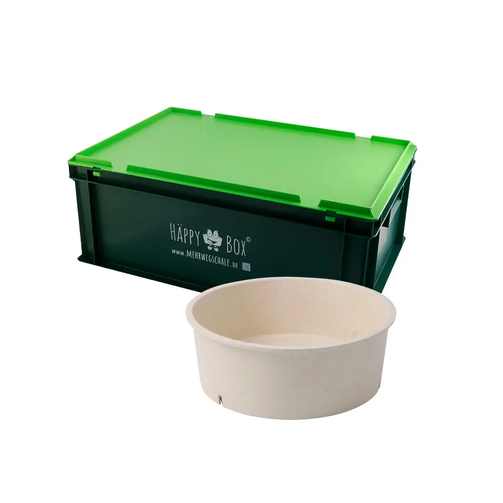 | 2 VOOR 1 | Set verhuurartikelen herbruikbare schalen merways Bowl, crème-wit, 1000 ml