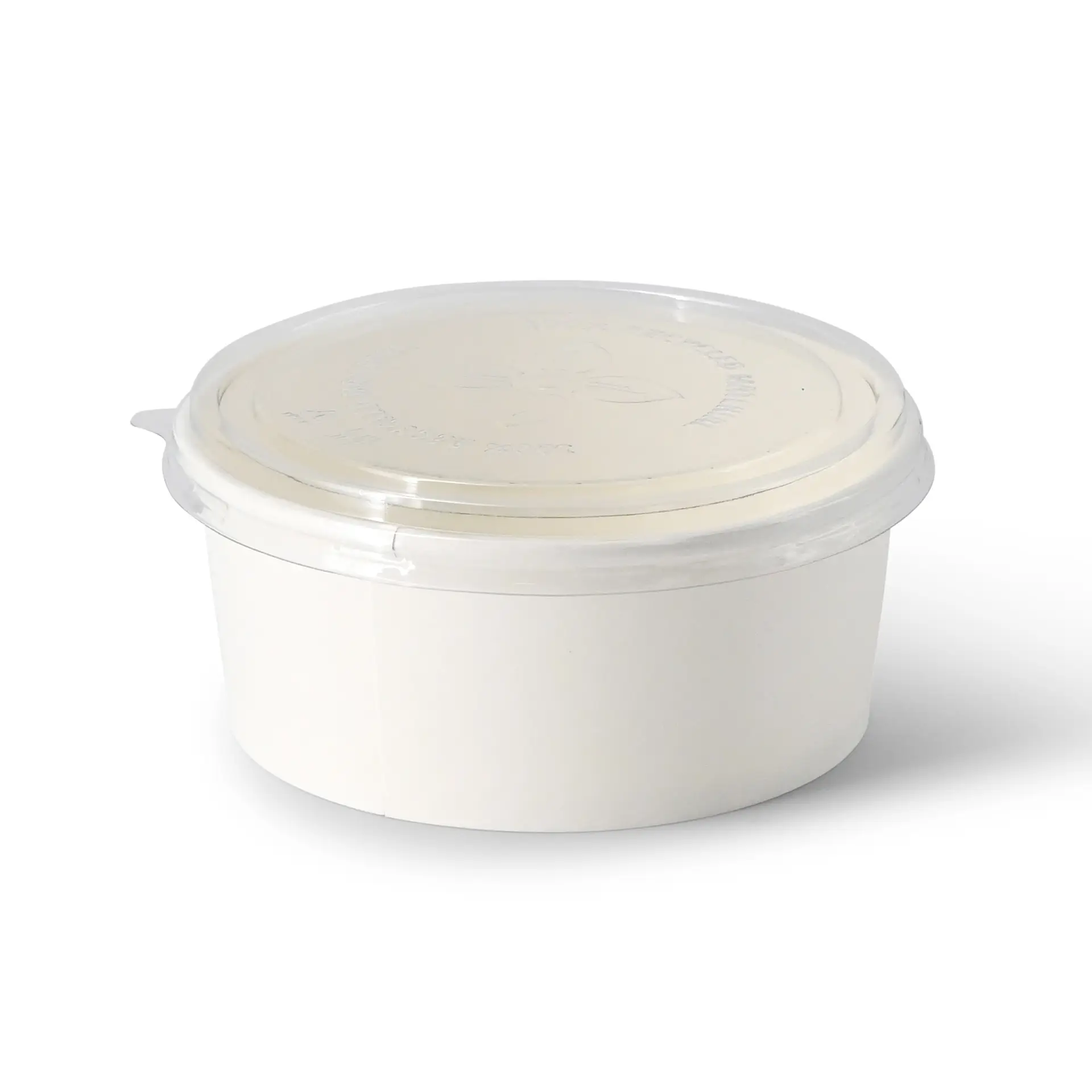 Kartonnen kom / Salade kom (bio-gecoat) 650 ml, Ø 185 mm, wit