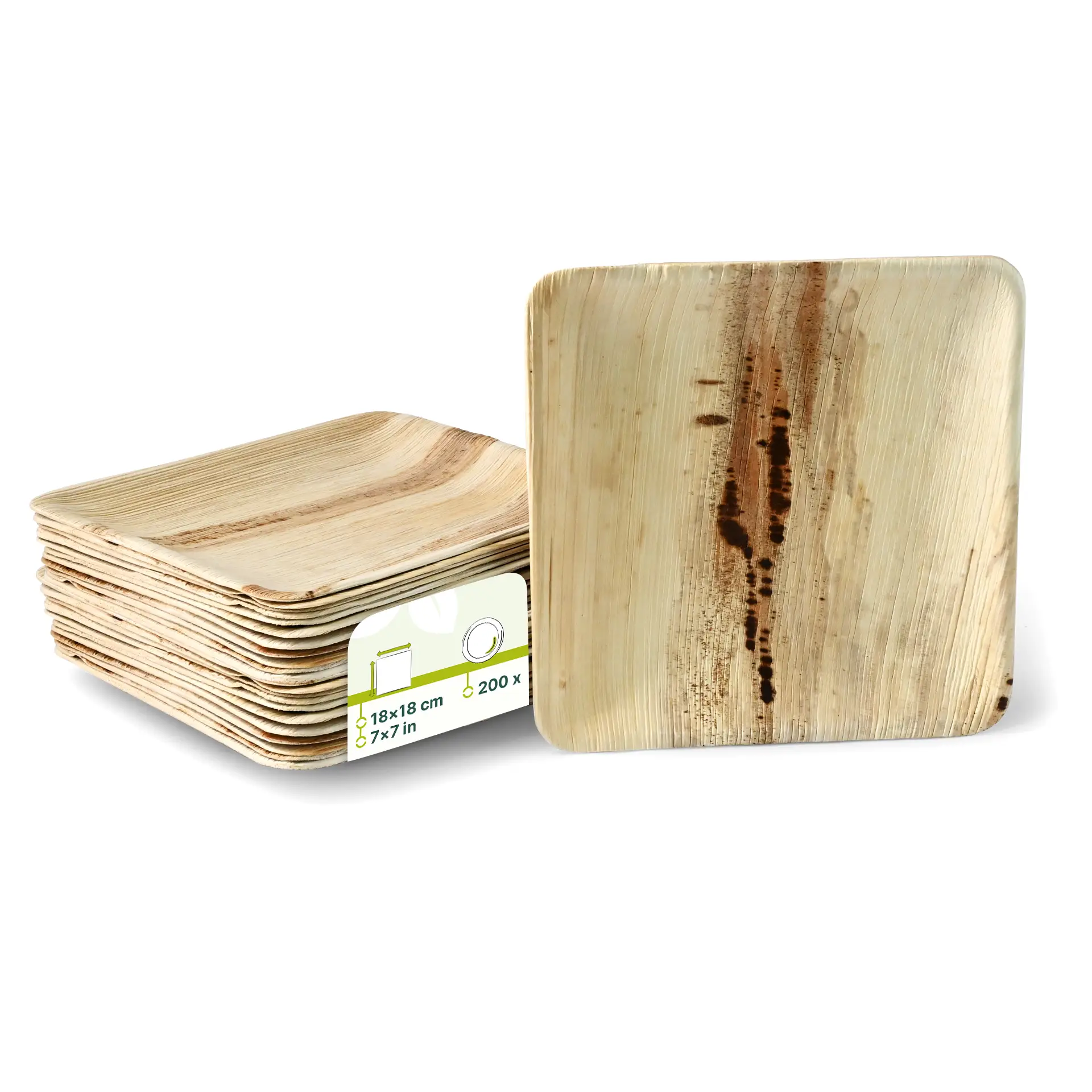 Palmblad bord "Palmware®" 18 x 18 cm, vierkant Palmblad bord "Palmware®" 18 x 18 cm, vierkant