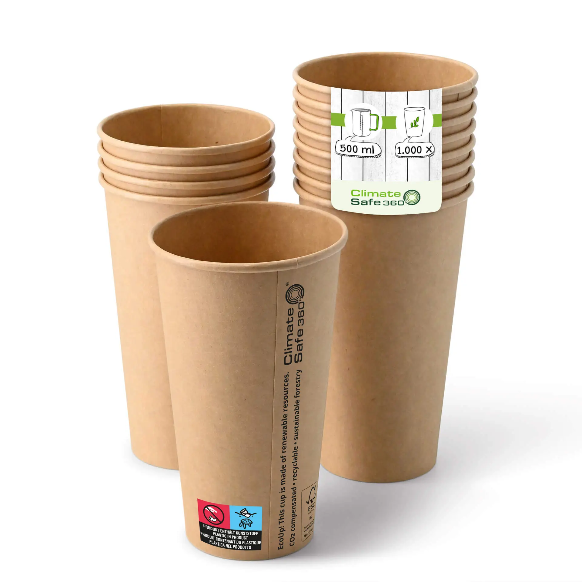 Kartonnen bekers (gecoat) 500 ml / 20 oz, Ø 90 mm, bruin con10020-01-0-pappbecher-beschichtet-500-ml-20-oz-90-mm-braun