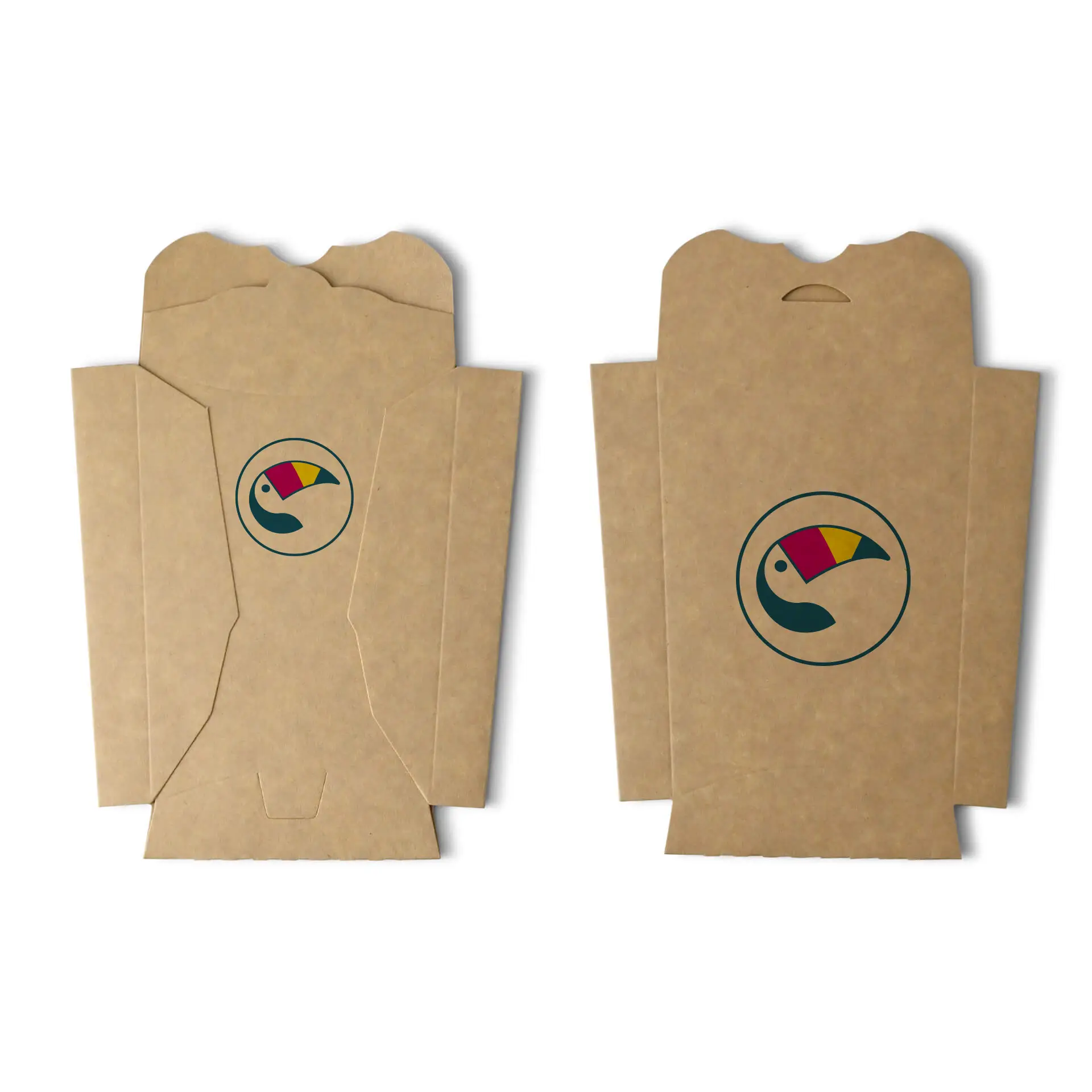 Frietverpakking bedrukken, 3 x 17,6 x 9 cm, PE-coating, hersluitbaar