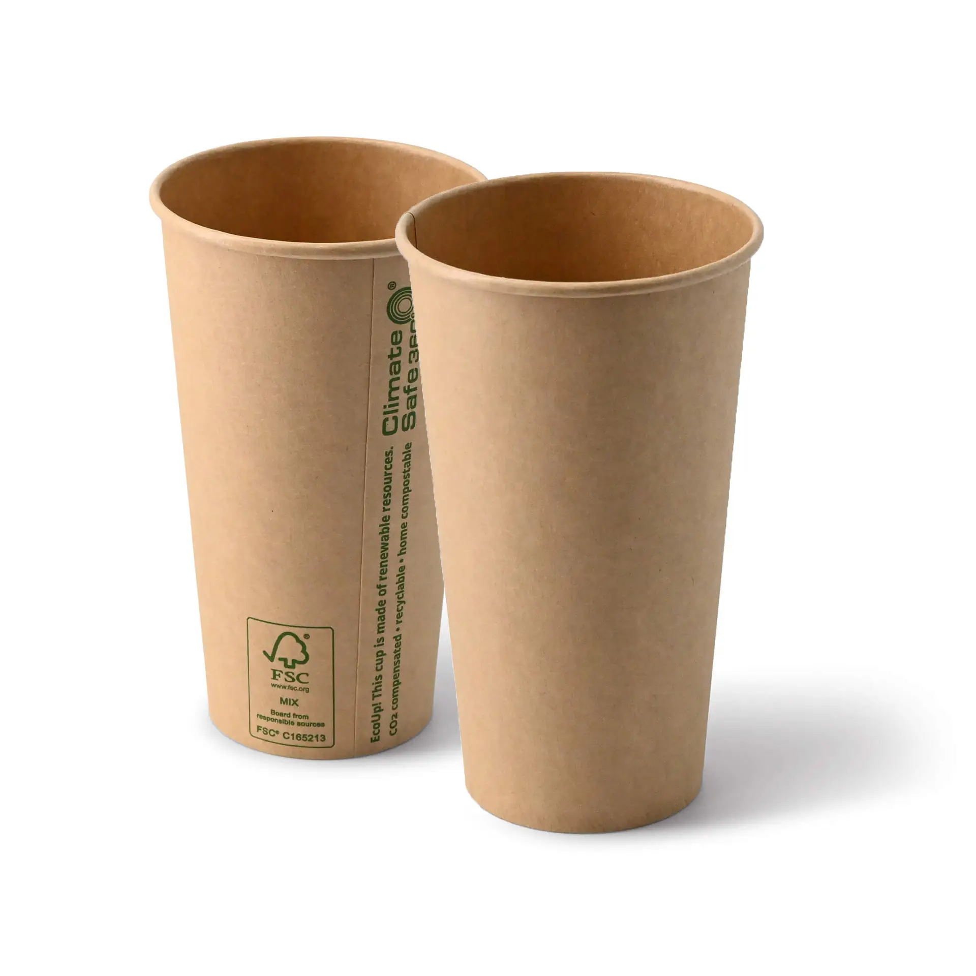 Papieren beker 500 ml / 20 oz, Ø 90 mm, kraft