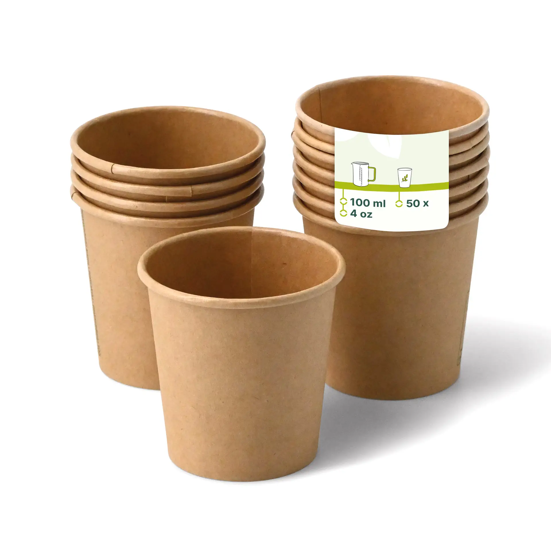 Kartonnen beker 100 ml / 4 oz, Ø 62 mm, kraft dhd045101-pappbecher-100-ml-4-oz-62-mm-braun