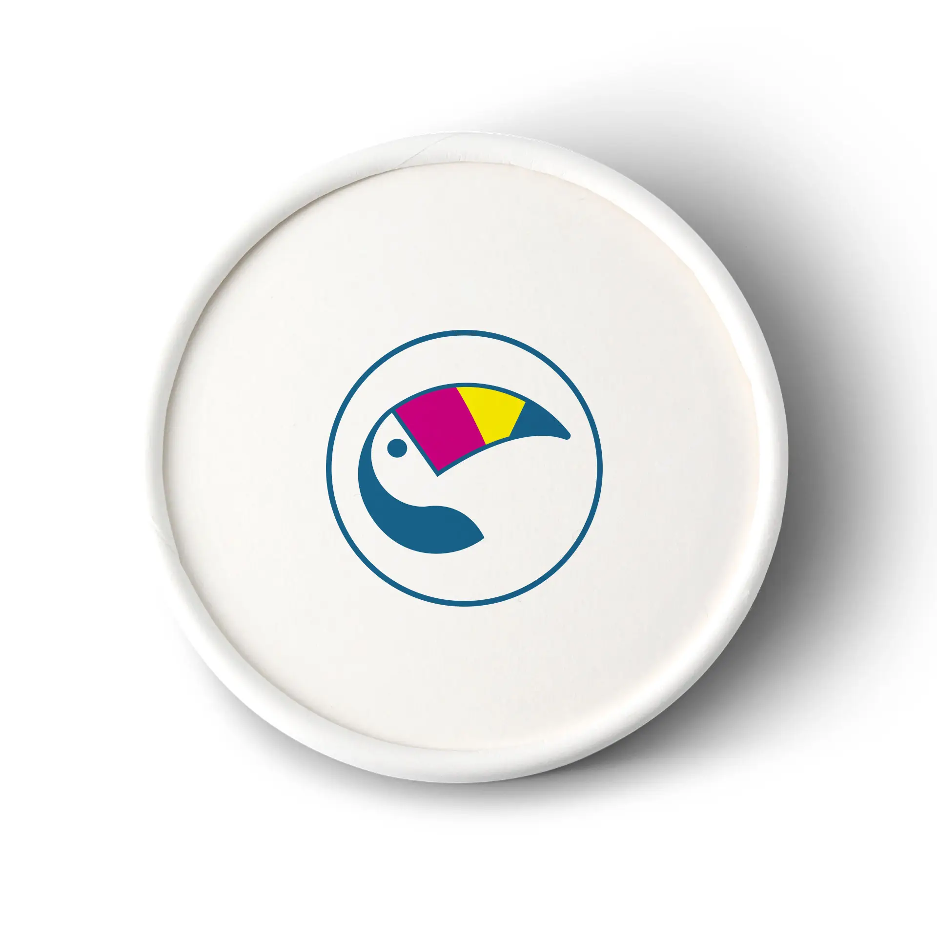 Bedrukte deksels voor ijsbekers, ⌀ 75 mm, wit, PLA-coating Bedrukte deksels voor ijsbekers, ⌀ 75 mm, wit, PLA-coating