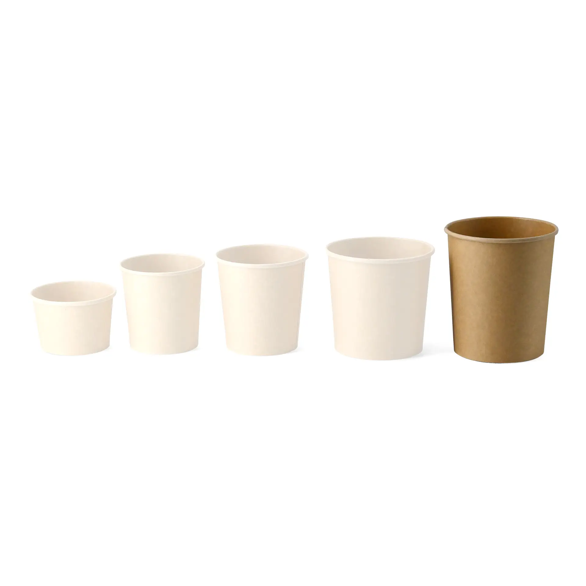 Soepbeker to go van karton (Premium) 800 ml / 32 oz, Ø 115 mm, bruin