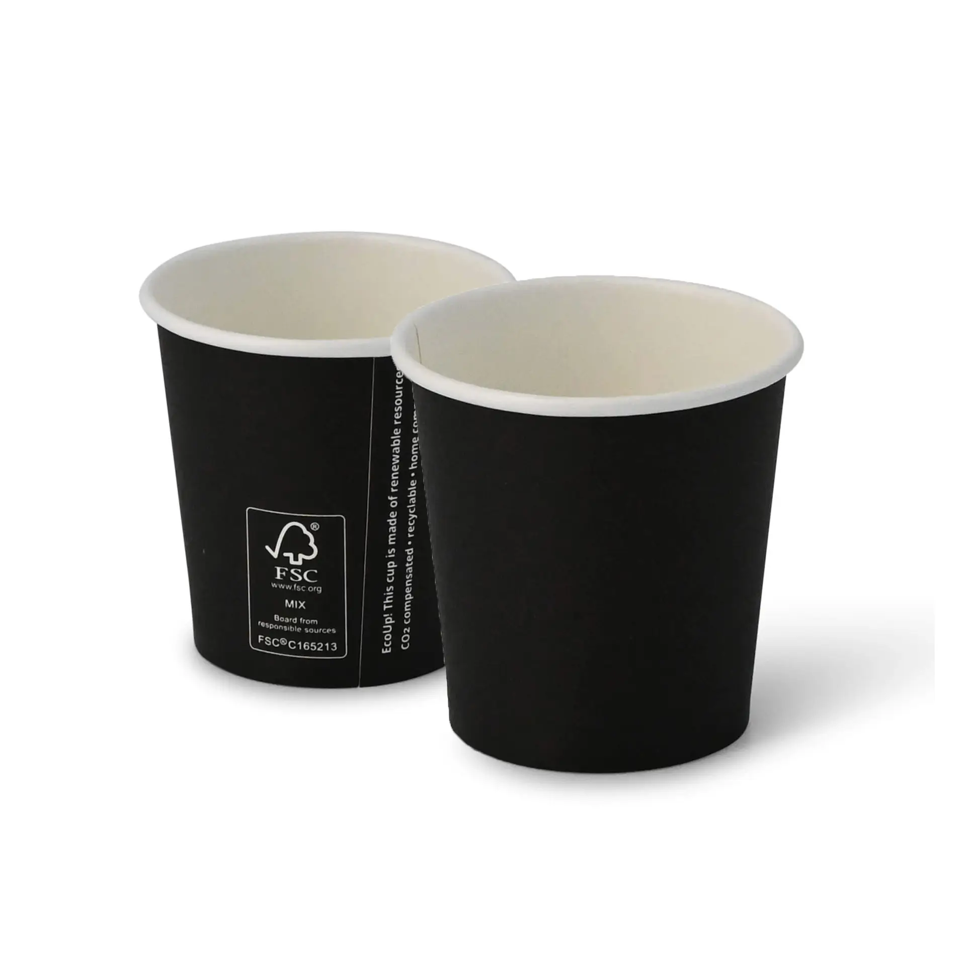 Kartonnen beker 100 ml / 4 oz, Ø 62 mm, zwart