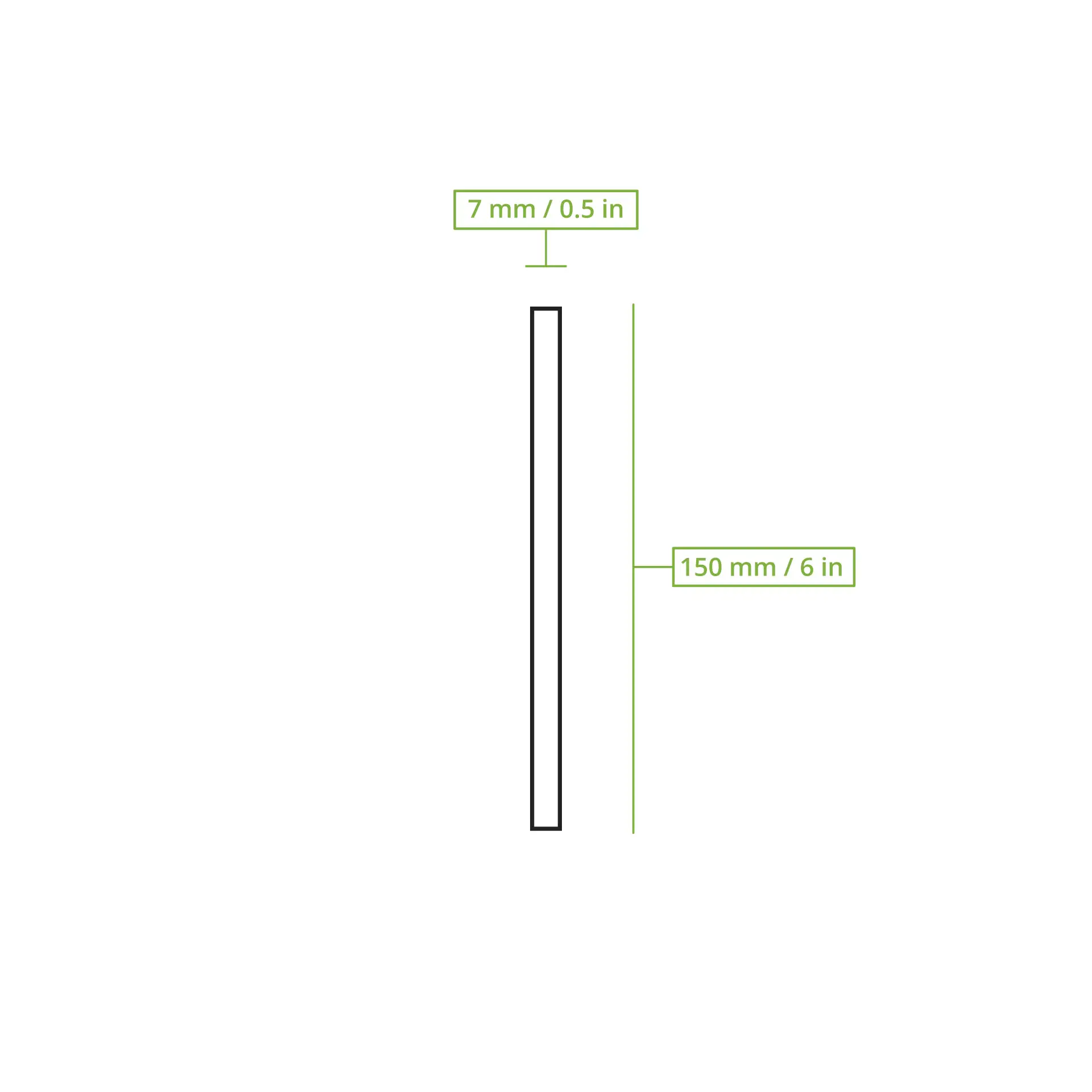 Cocktailrietjes 15 cm, Ø 0,7 cm, zwart, herbruikbaar