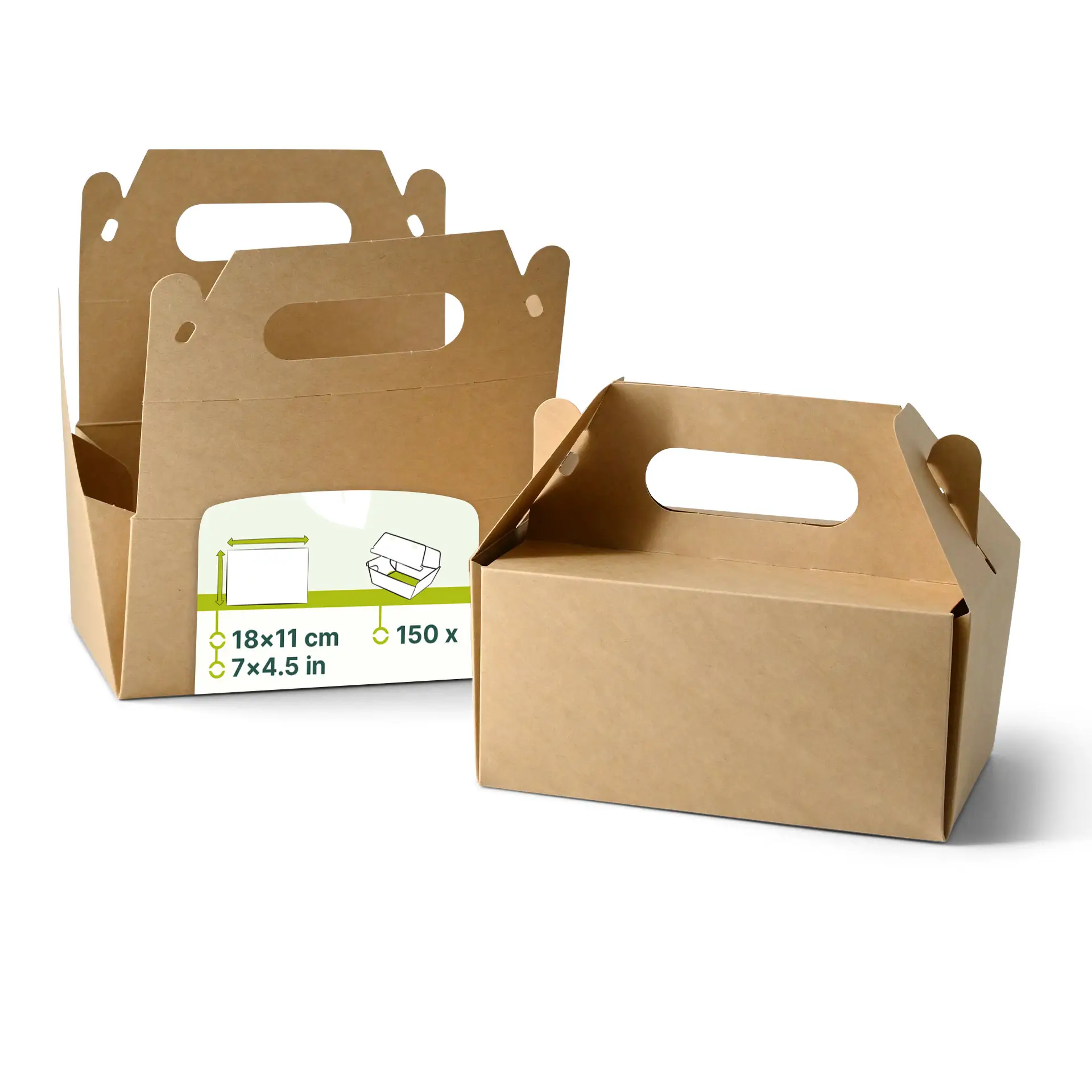 Kartonnen taartdoos met handvat S, 18 x 11 x 9 cm, bruin, opvouwbaar dfc04219-kuchenbox-aus-pappe-mit-griff-s-18-x-11-x-9-cm-braun-faltbar