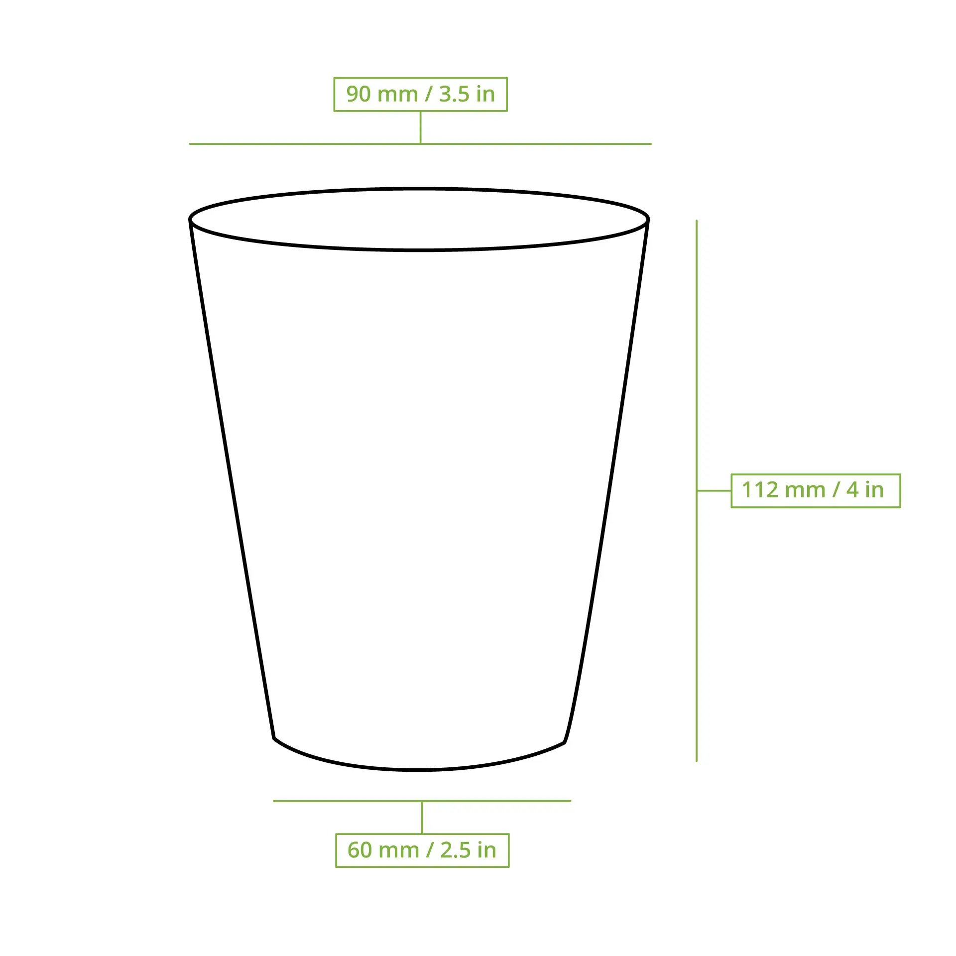 Bedrukte kartonnen beker "Koffie" (gecoat) 300 ml / 12 oz, Ø 90 mm, wit