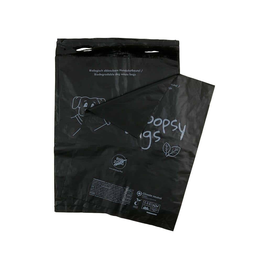 Hundekotbeutel 32 x 21 cm, schwarz, geblockt