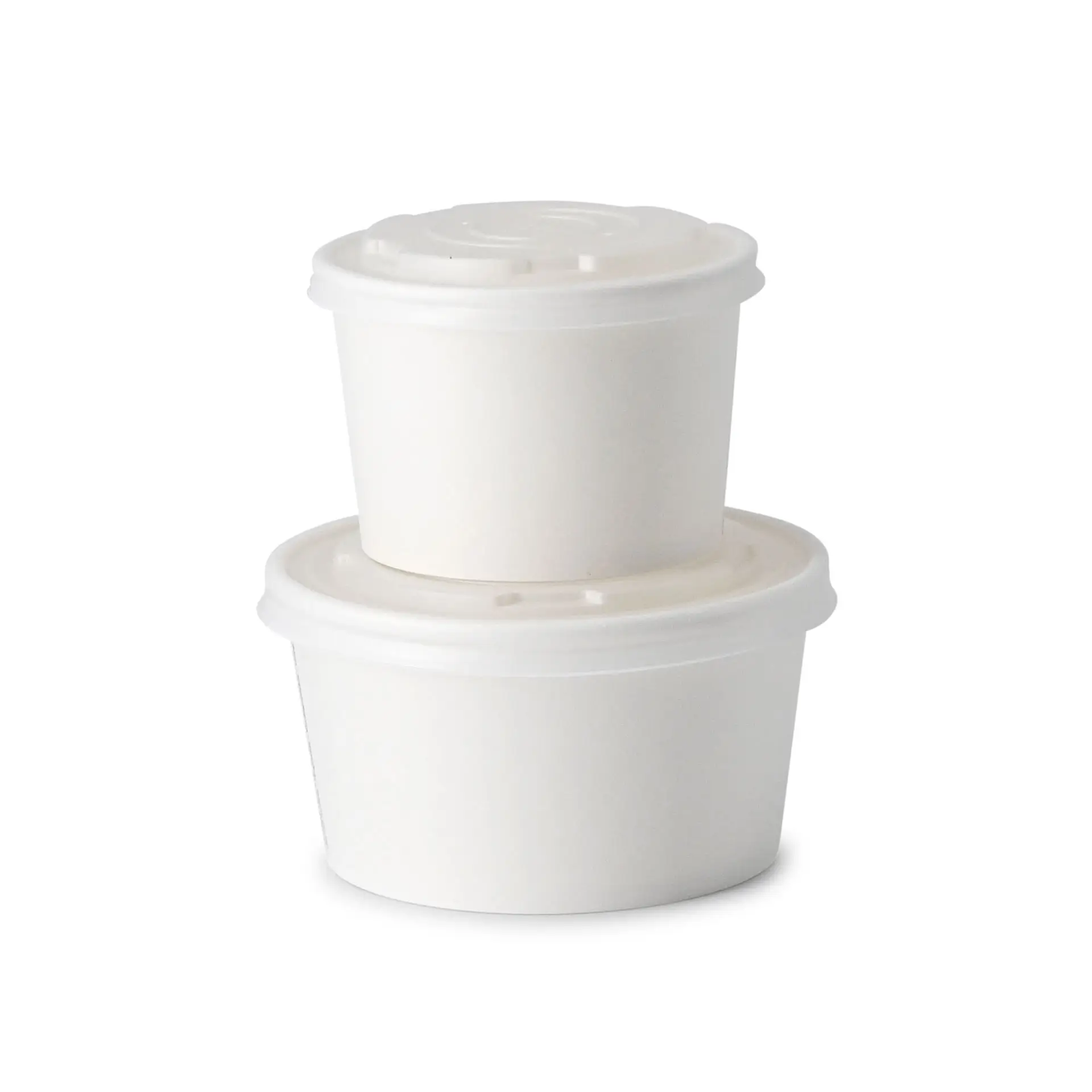 Witte bio universele beker (bio-gecoat), 200 ml / 8 oz, Ø 90 mm