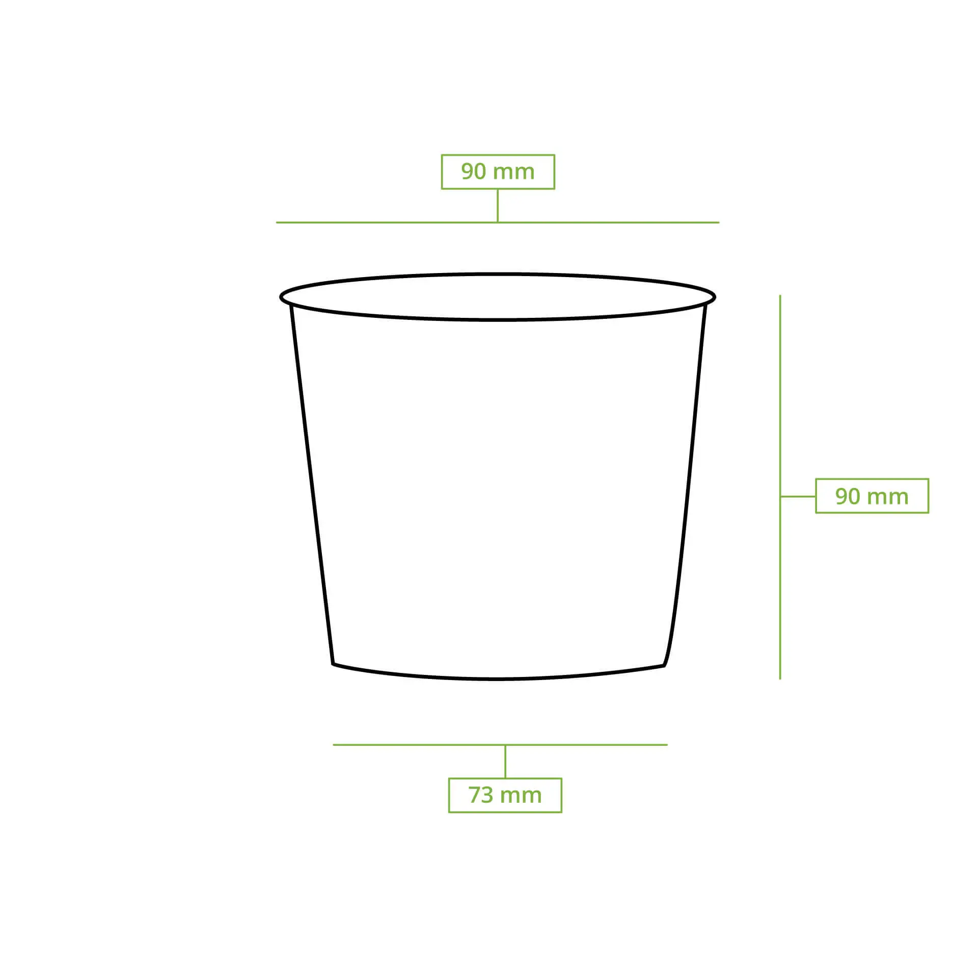 Soepbeker to go van karton 300 ml / 12 oz, Ø 90 mm, bruin, bio-gecoat