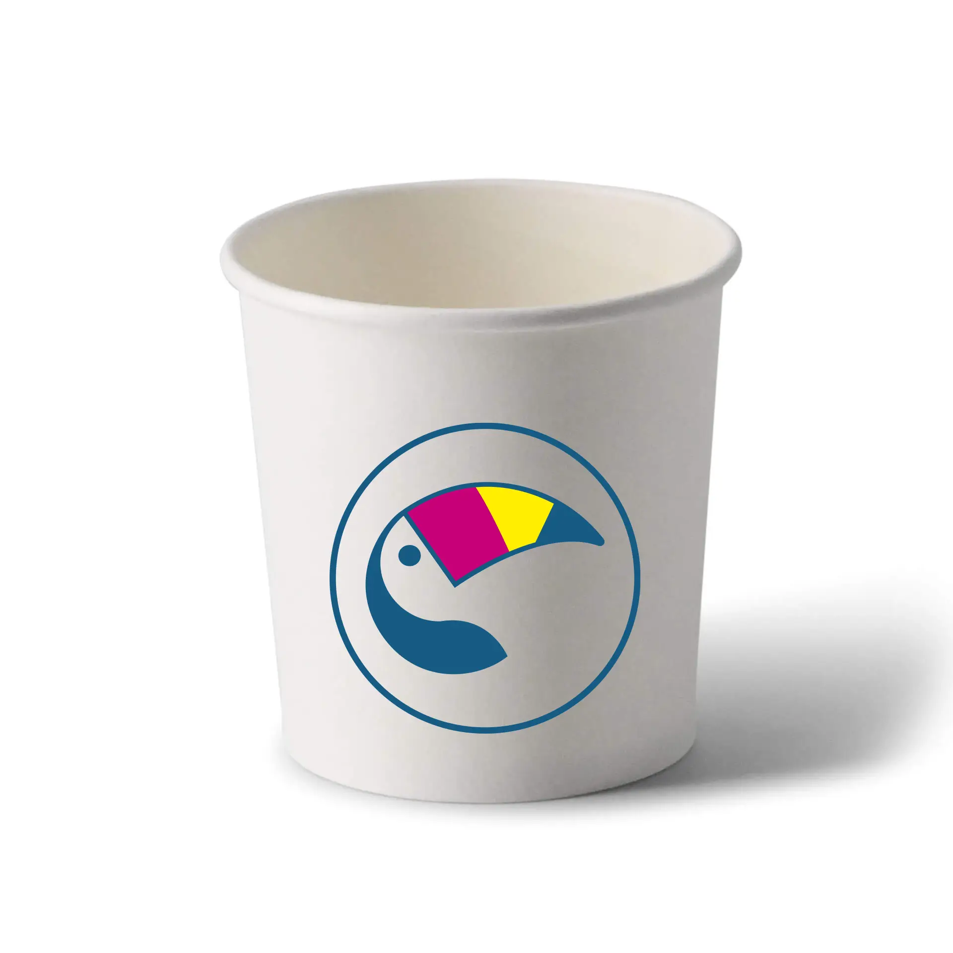 Soepbeker to go bedrukken, wit, 300 ml, Ø 90 mm, PLA-gecoat