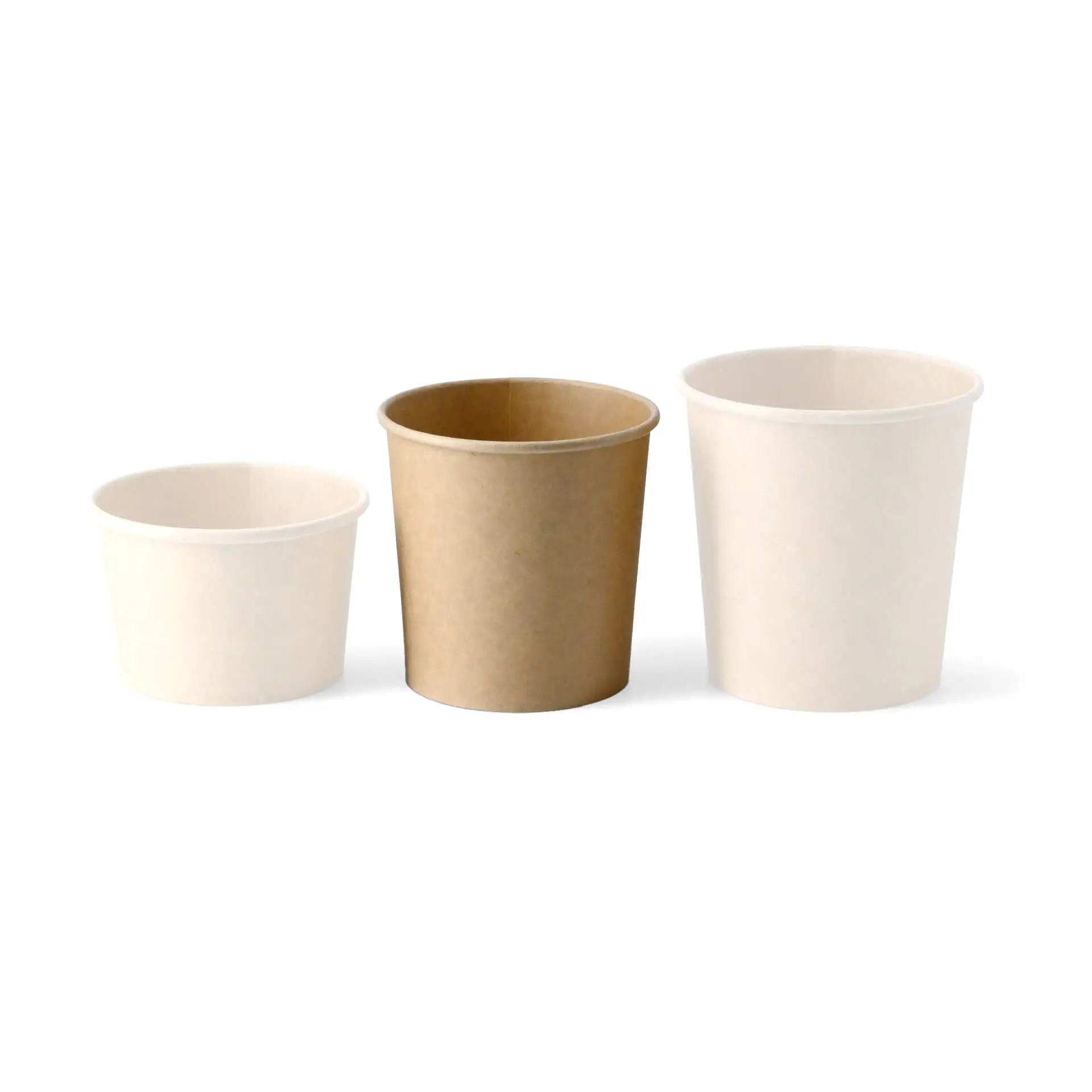 Soepbeker to go van karton 300 ml / 12 oz, Ø 90 mm, bruin, bio-gecoat