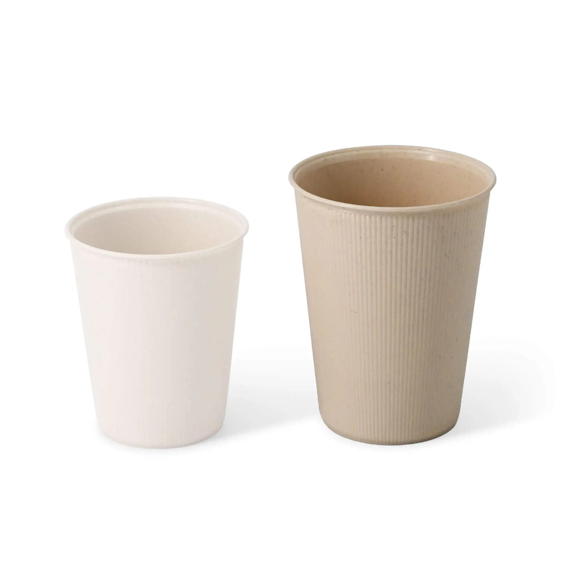 Herbruikbare beker (geribbeld) 400 ml / 16 oz, Ø 90 mm, crèmewit