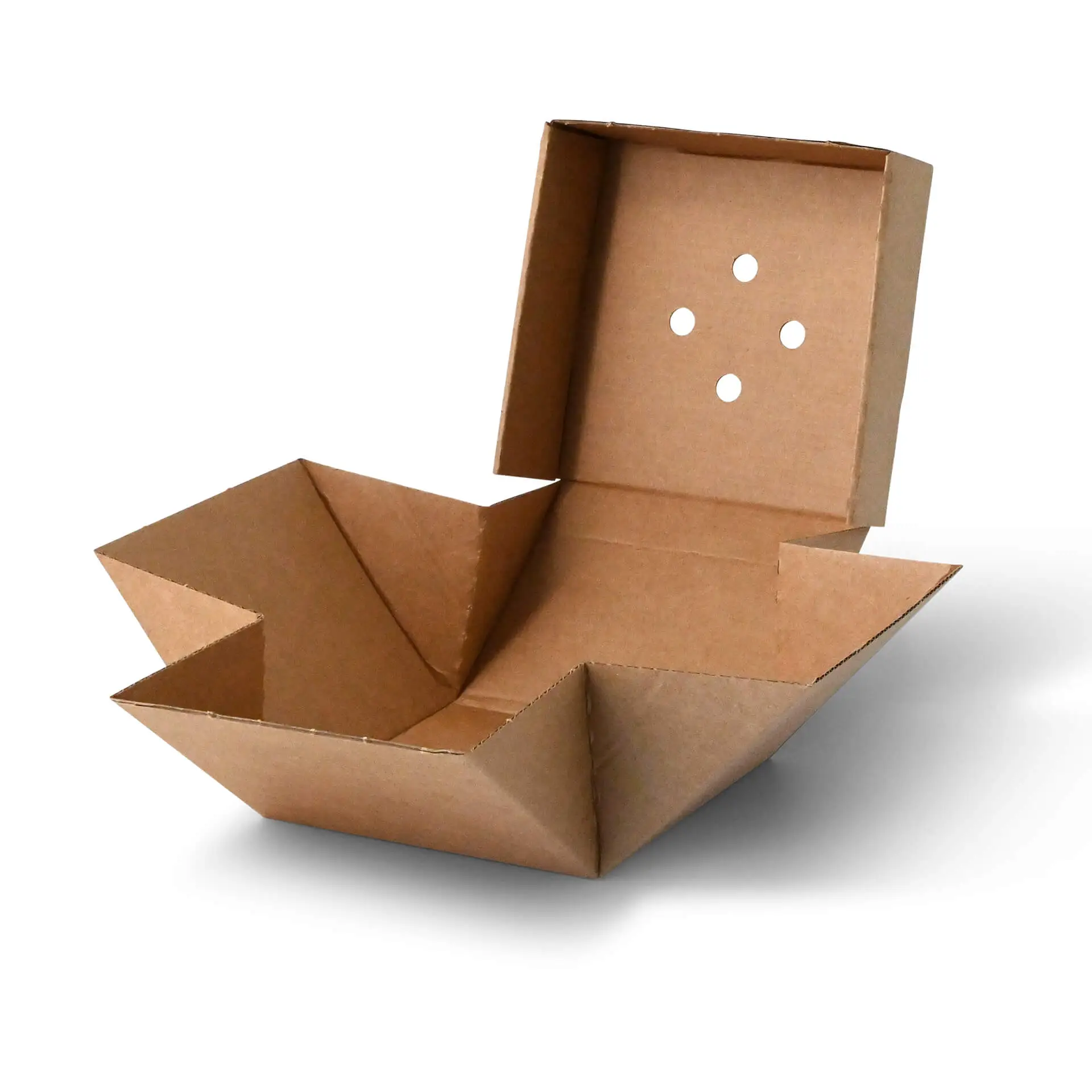 Take away burger container 13 x 13 x 10 cm, kraftkarton, inklapbaar dfc04292-burgerboxen-13-x-13-x-10-cm-kraftkarton-braun-faltbar-3