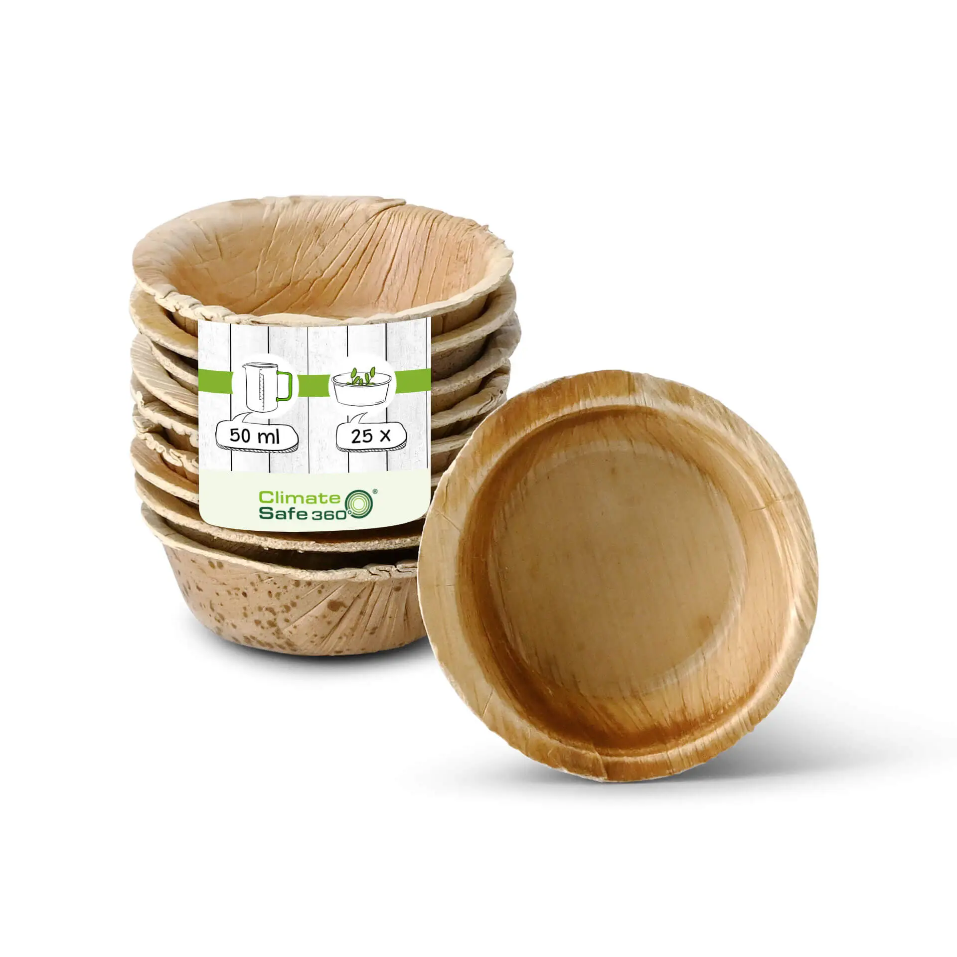 Schaaltje van palmblad "Palmware®" 50 ml, rond Schaaltje van palmblad "Palmware®" 50 ml, rond