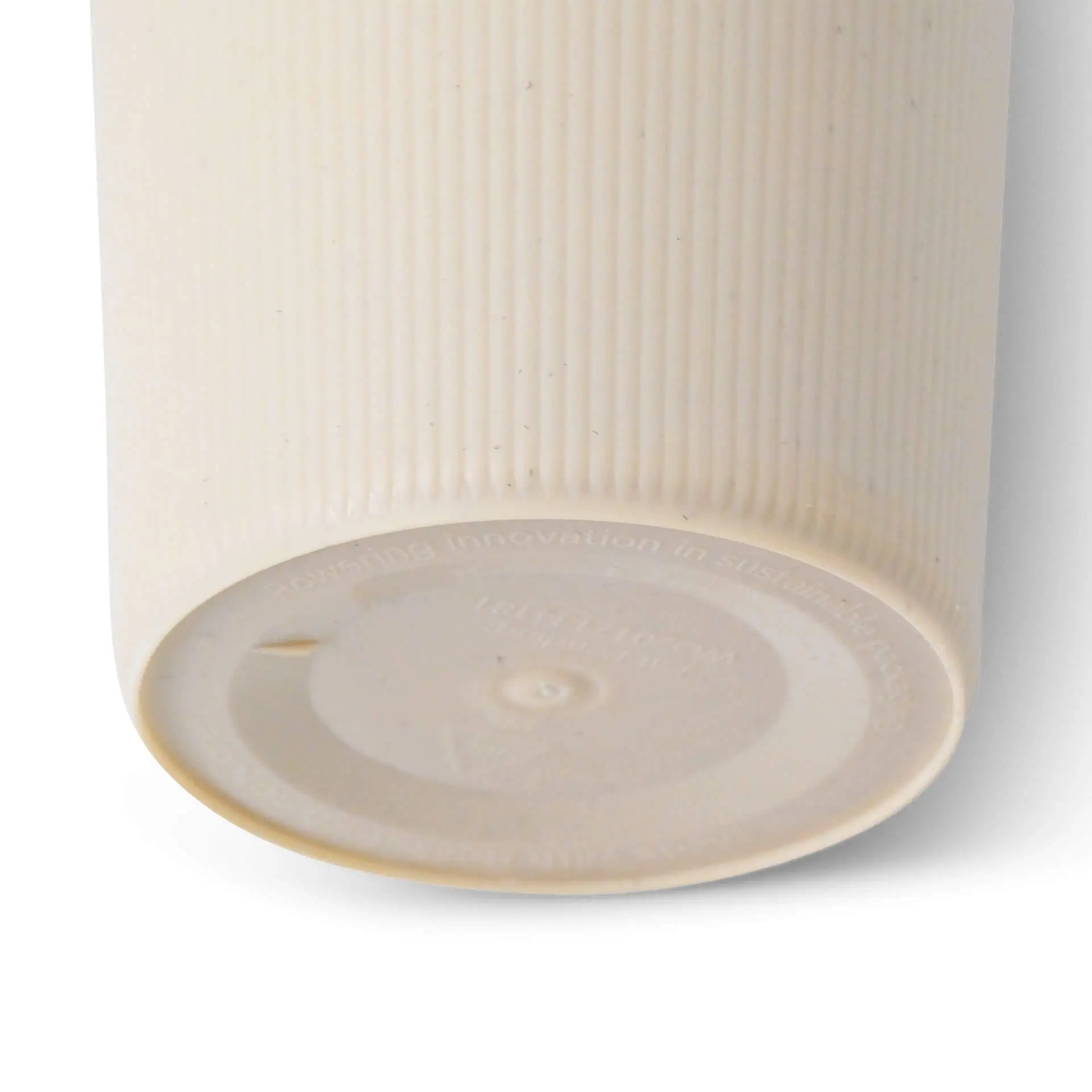 Herbruikbare beker (geribbeld) 400 ml / 16 oz, Ø 90 mm, crèmewit