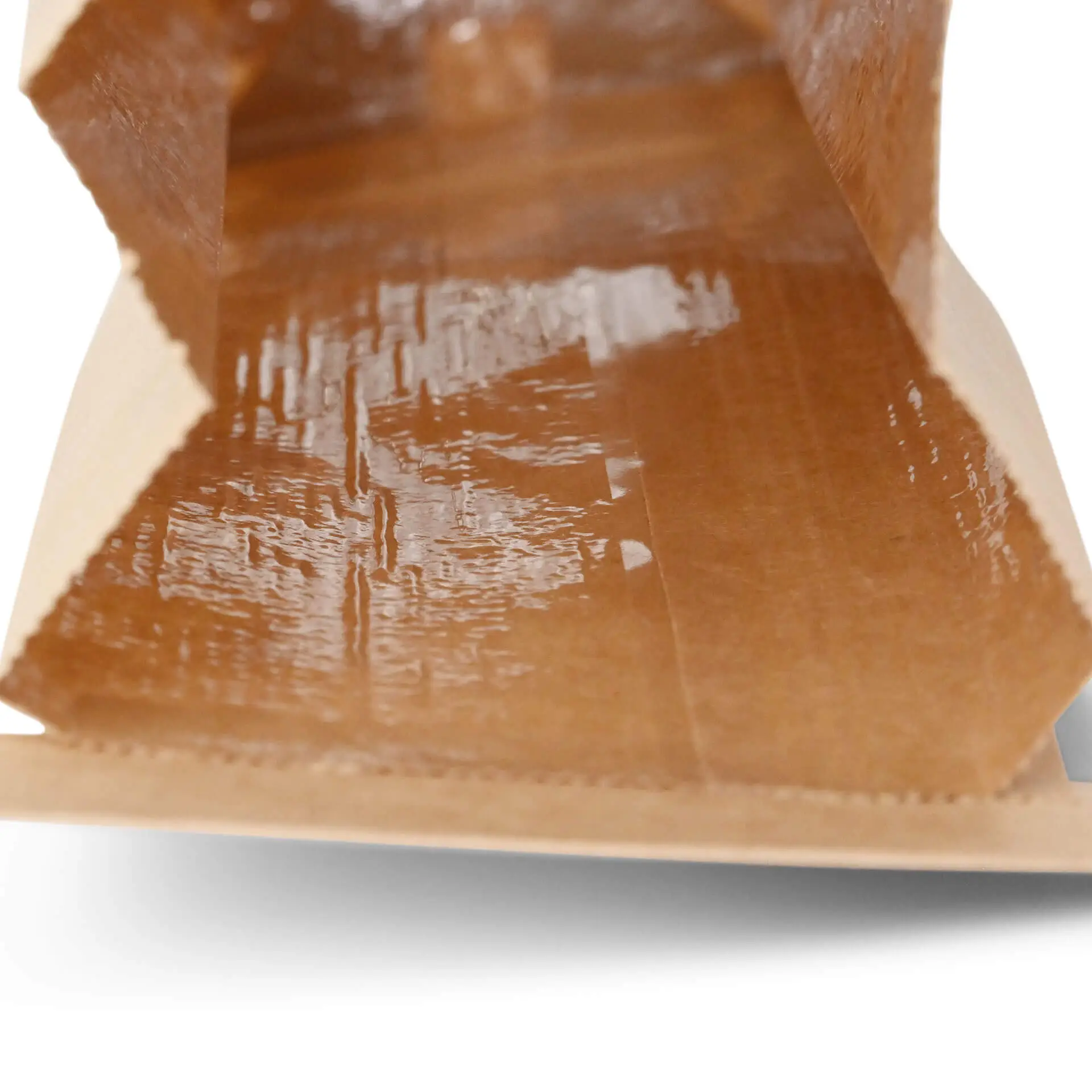 Blokbodemzakken met venster XS, 7,5 x 4,5 x 24 cm, bruin, clipband