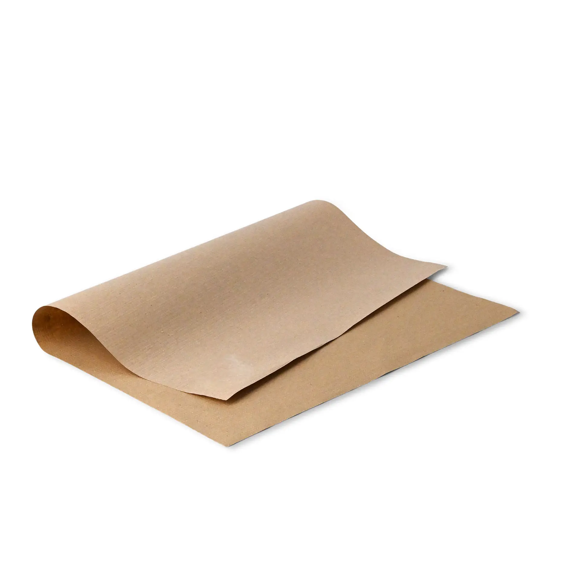 Ongebleekt rPaper placemat van 31 x 43 cm, met een gevouwen rand en een gedrukt recycling symbool.