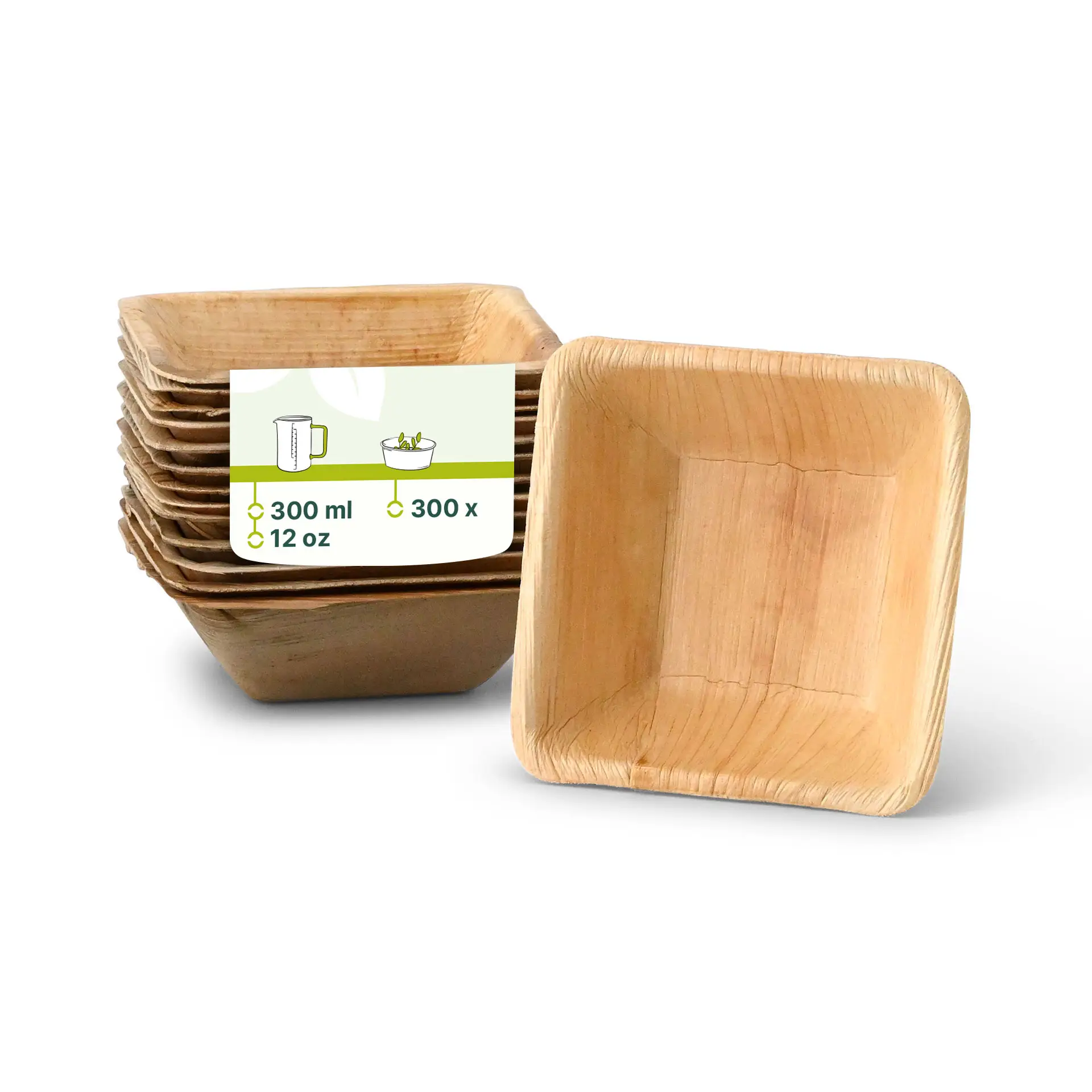 Palmblad kommen "Palmware®" 300 ml, vierkant Palmblad kommen "Palmware®" 300 ml, vierkant