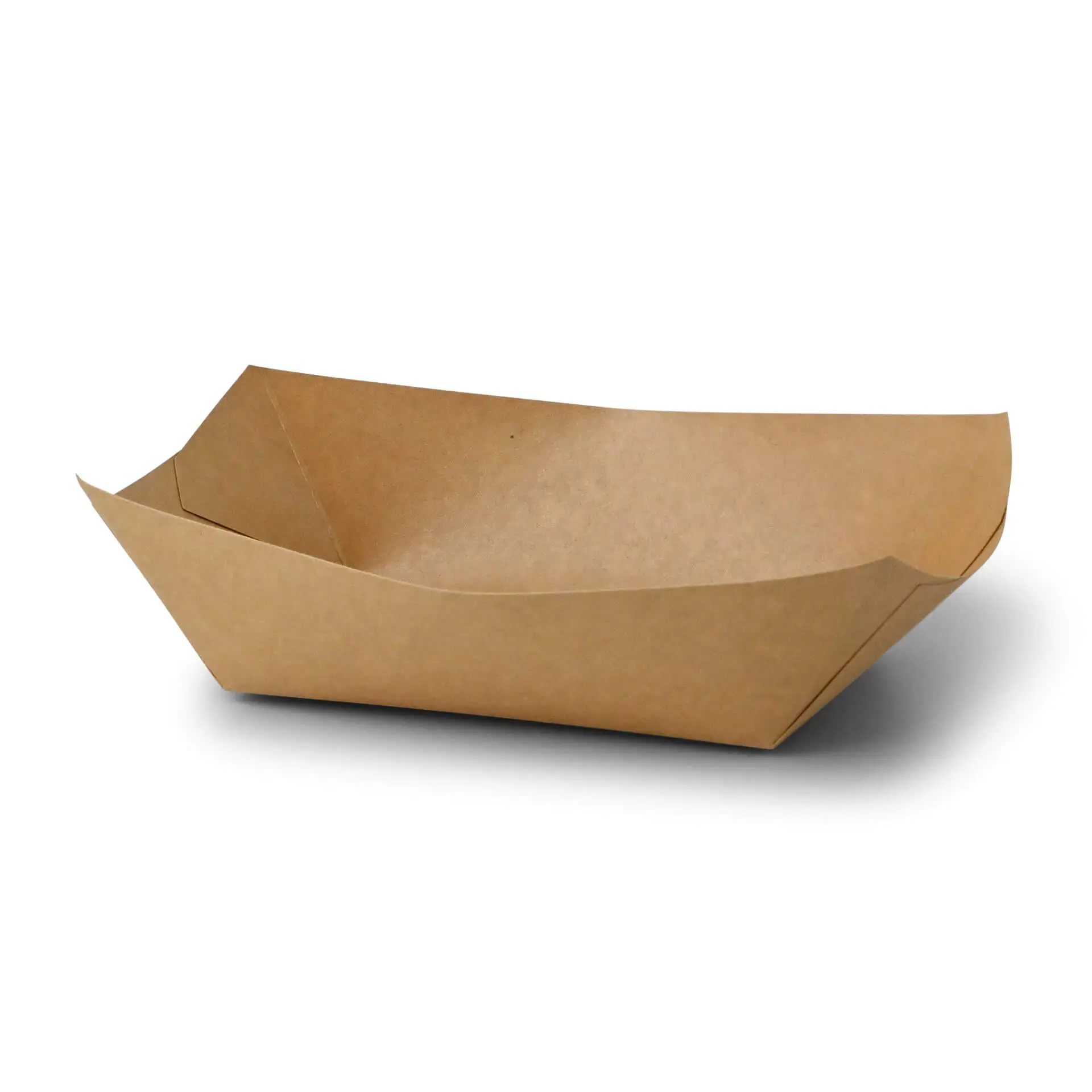 Snackbakje van karton 800 ml, 21,5 x 16 x 5 cm, bruin