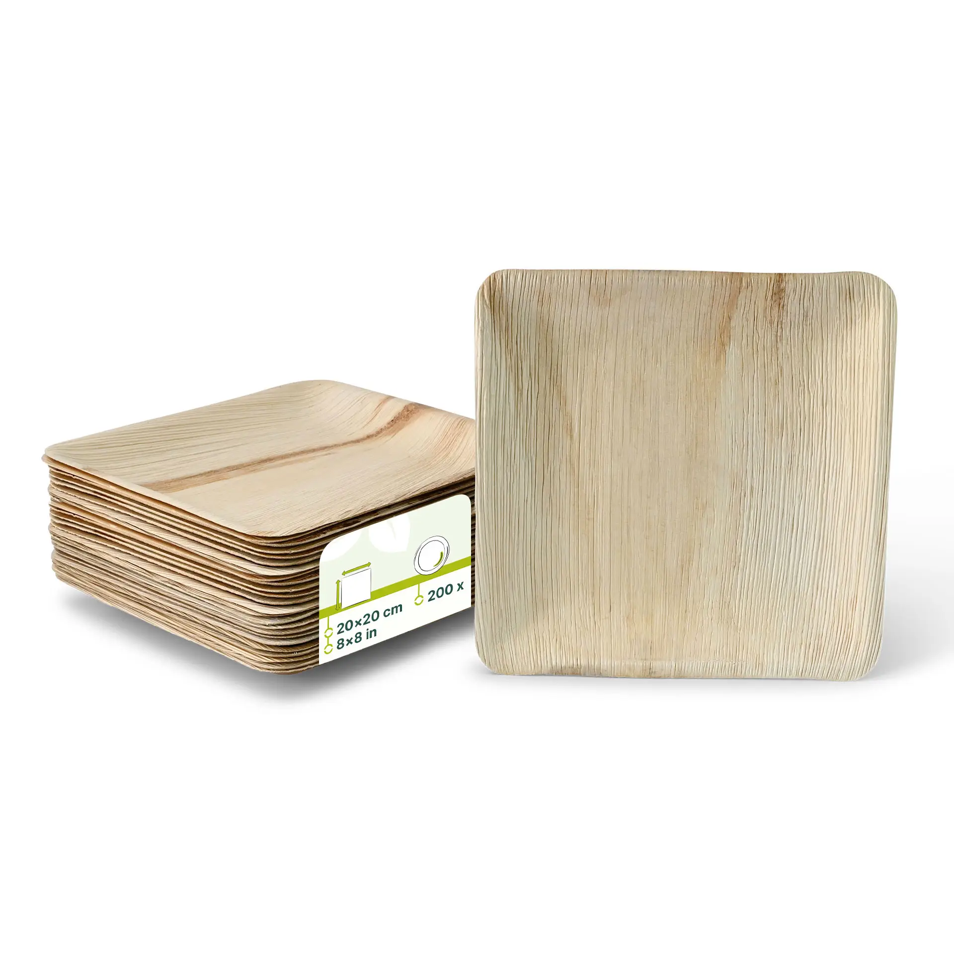 Palmblad bord "Palmware®" 20 x 20 cm, vierkant Palmblad bord "Palmware®" 20 x 20 cm, vierkant