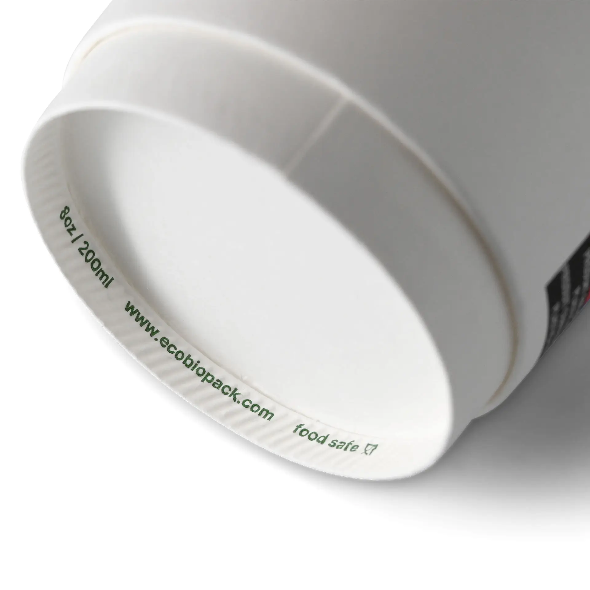 Koffiebeker to go, 200 ml / 8 oz, Ø 80 mm, dubbelwandig, wit, met PLA-coating