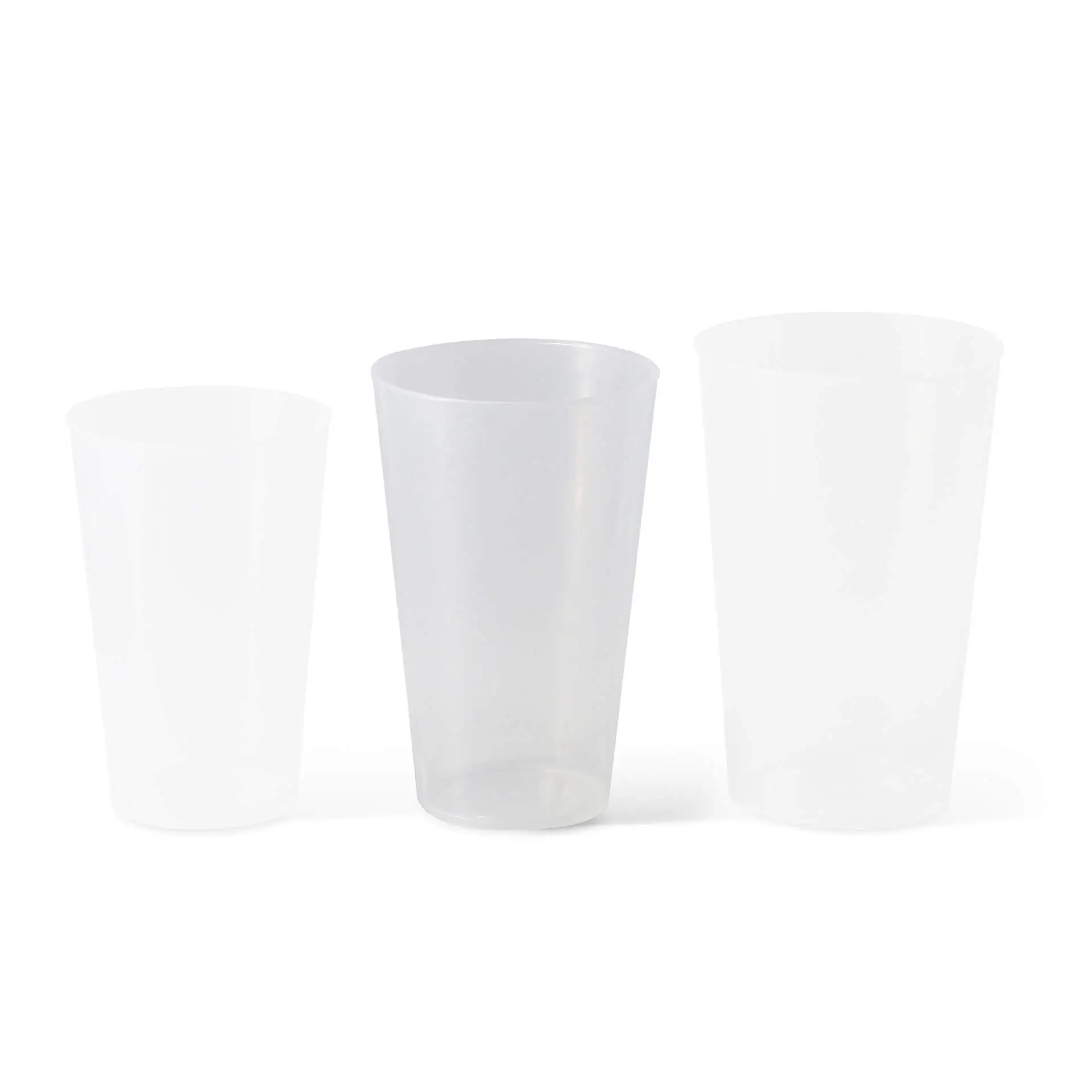 Herbruikbare bekers 400 ml, transparant, Ø 85 mm, PP