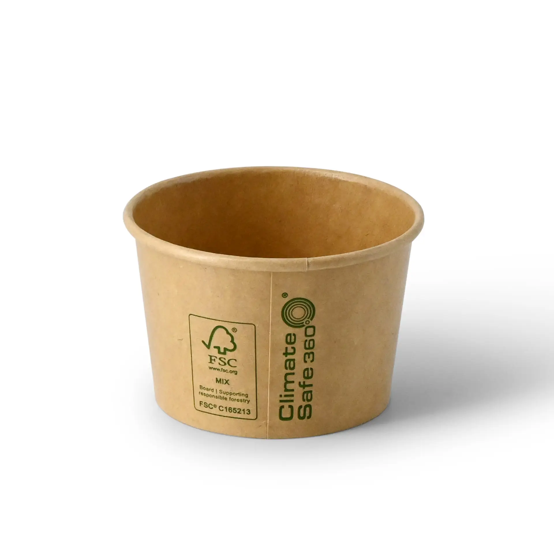 IJsbeker van karton 75 ml, max. 130 ml, Ø 76 mm, bruin