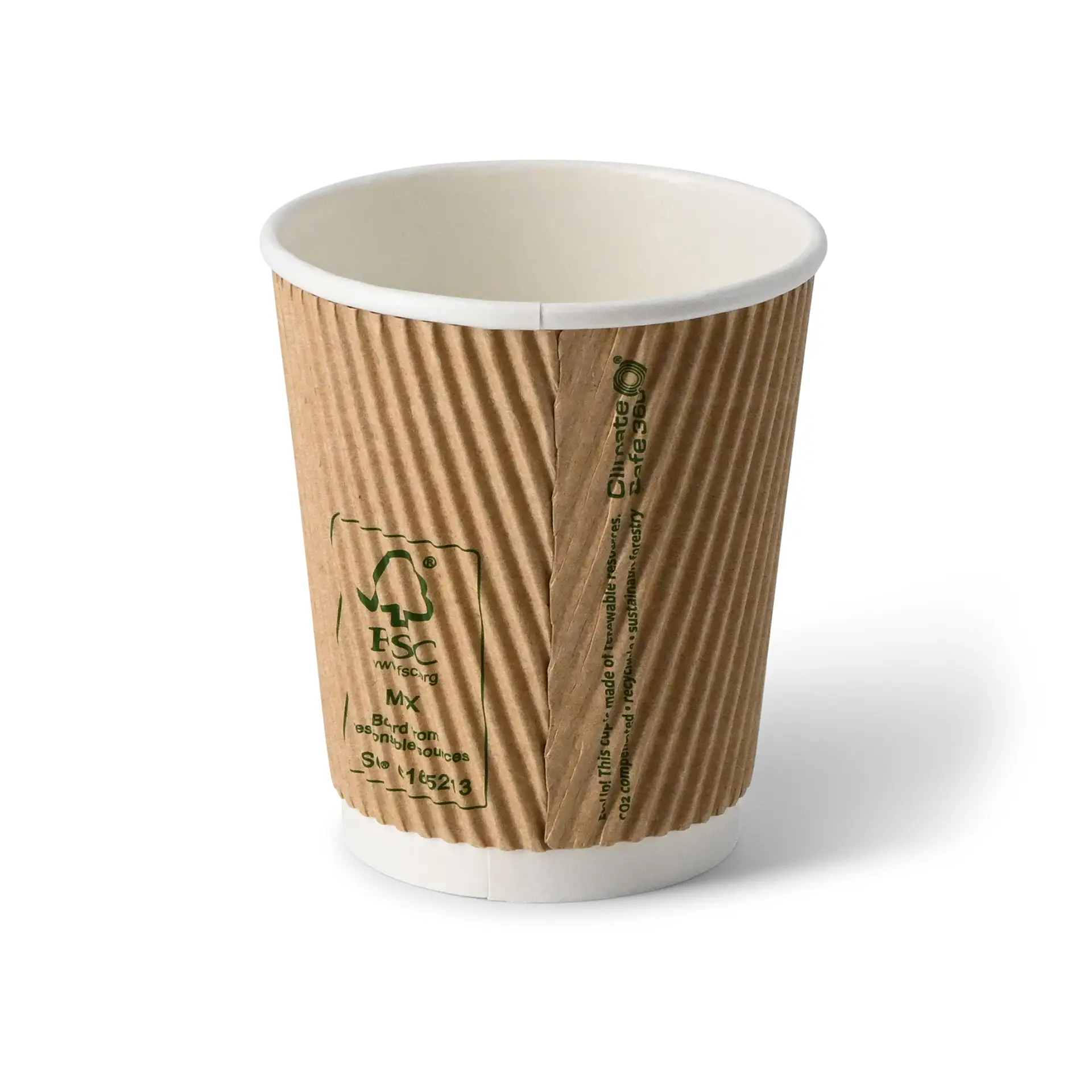Ribbelbeker / Koffiebeker to go 200 ml/ 8 oz, Ø 80 mm, kraft dhd049251-riffelbecher-coffee-to-go-becher-200-ml-8-oz-80-mm-braun-innen-weiss-2