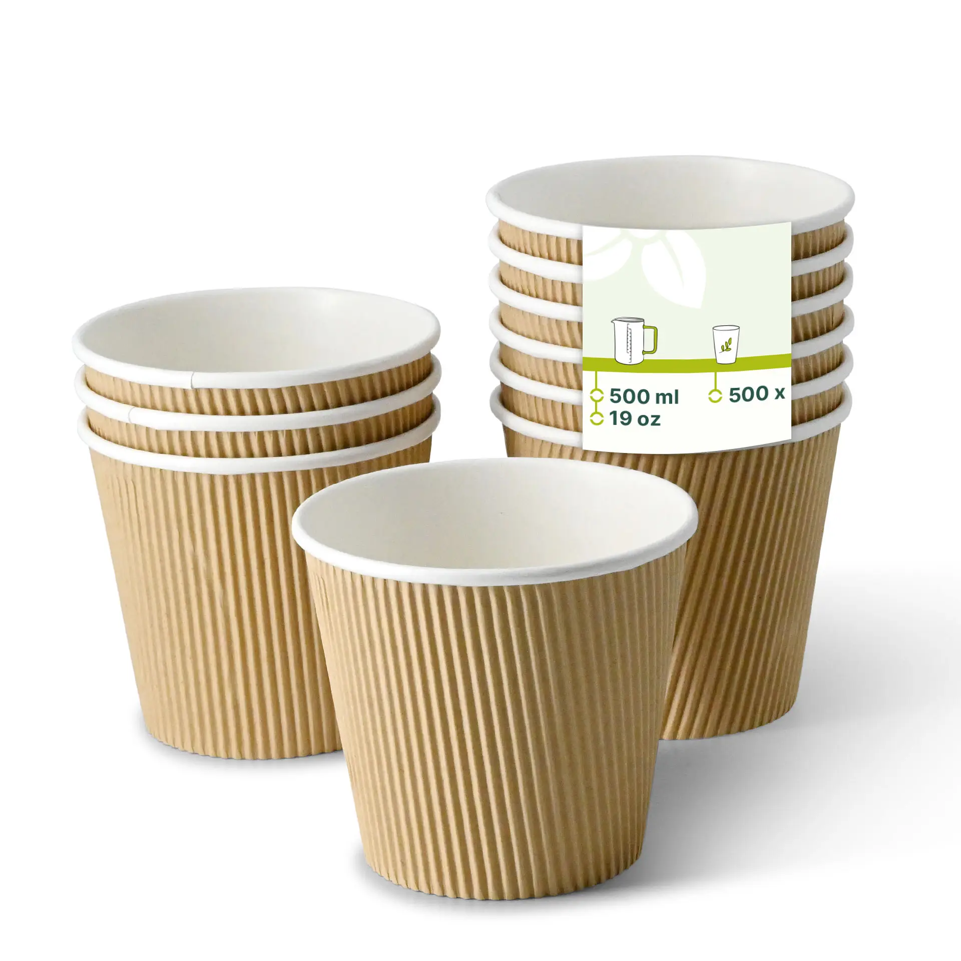 Soepbeker to go van karton (bio-gecoat), geribbeld, 500 ml / 19 oz, Ø 116 mm, bruin dfc08750-riffel-suppenbecher-bio-beschichtet-500-ml-116-mm-braun