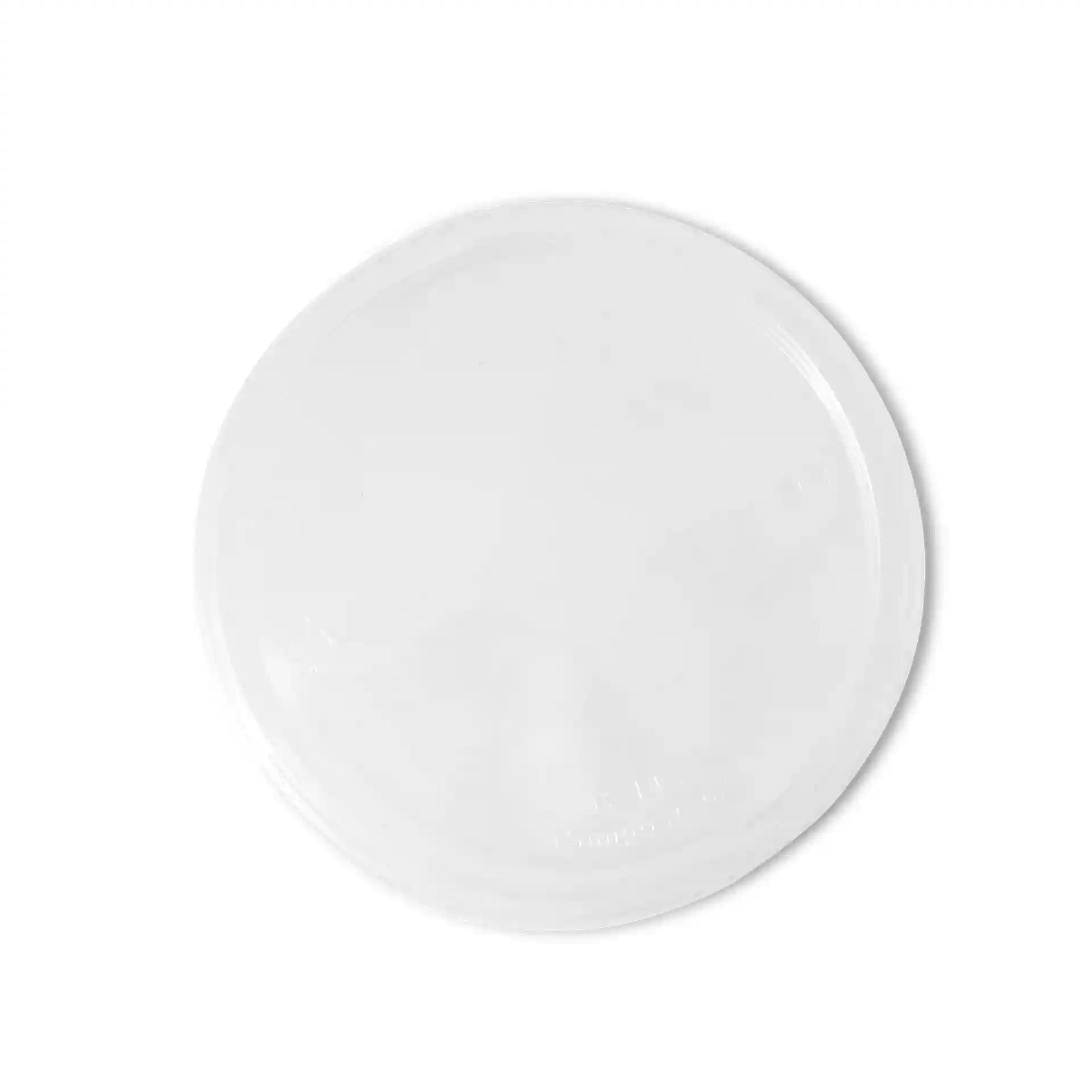 Transparant rond deksel voor bekers, met een diameter van 143 mm.