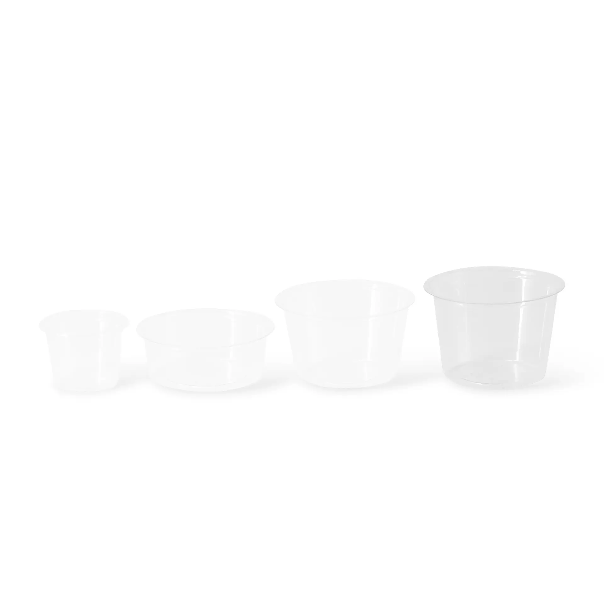 PLA Portiebekers 100 ml / 3,5 oz, Ø 70 mm, transparant, rond