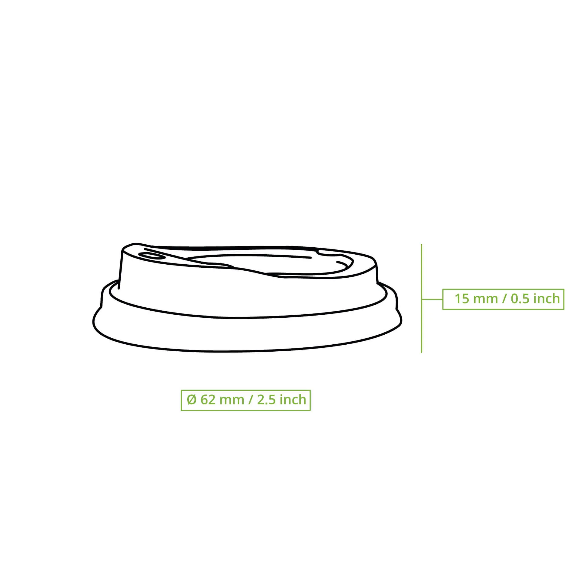 CPLA-deksel Ø 62 mm, wit, drinkopening CPLA-deksel Ø 62 mm, wit, drinkopening